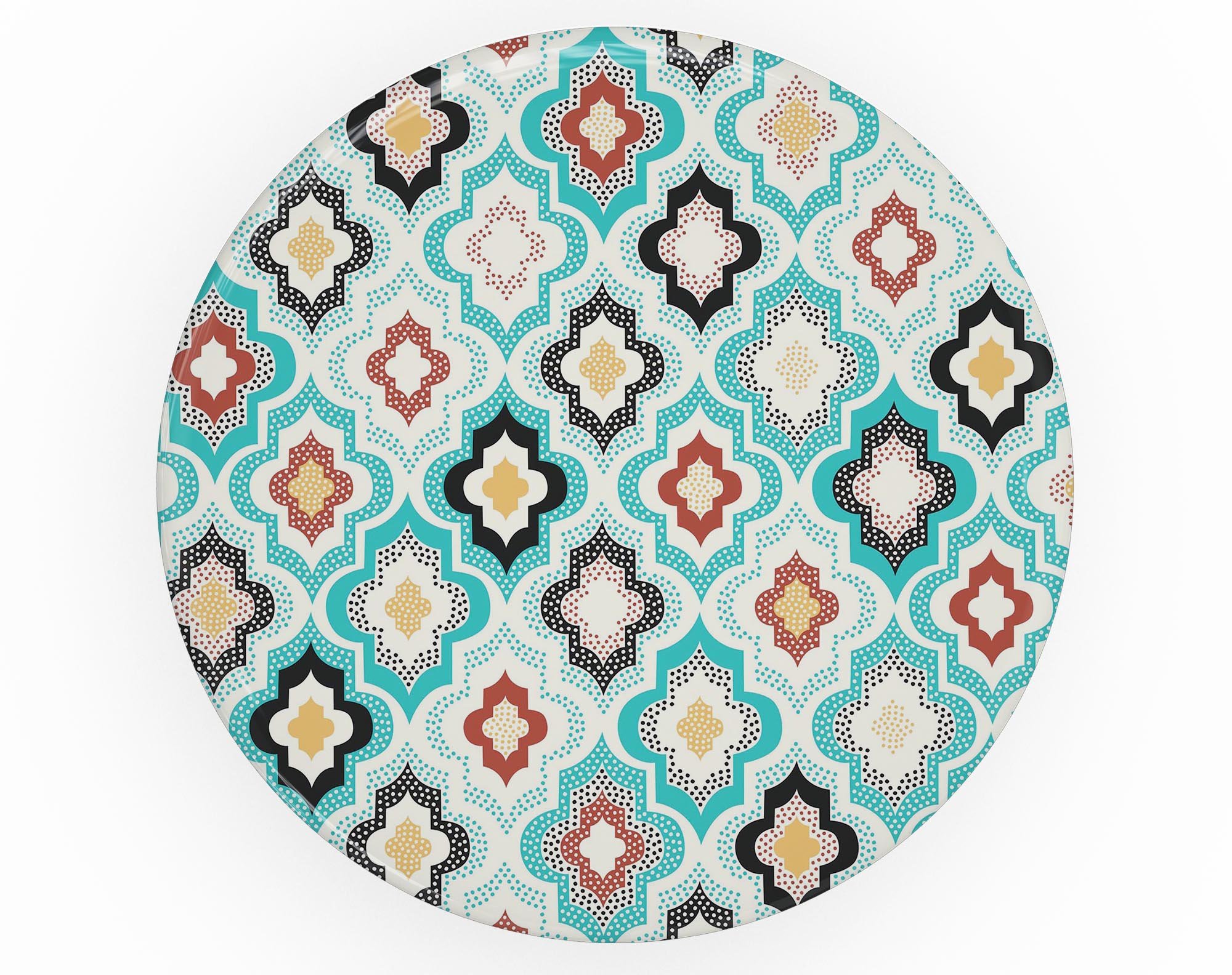 Dotted Moroccan pattern skin kit for PopSockets, showcasing vibrant colors and intricate design on a smartphone grip.