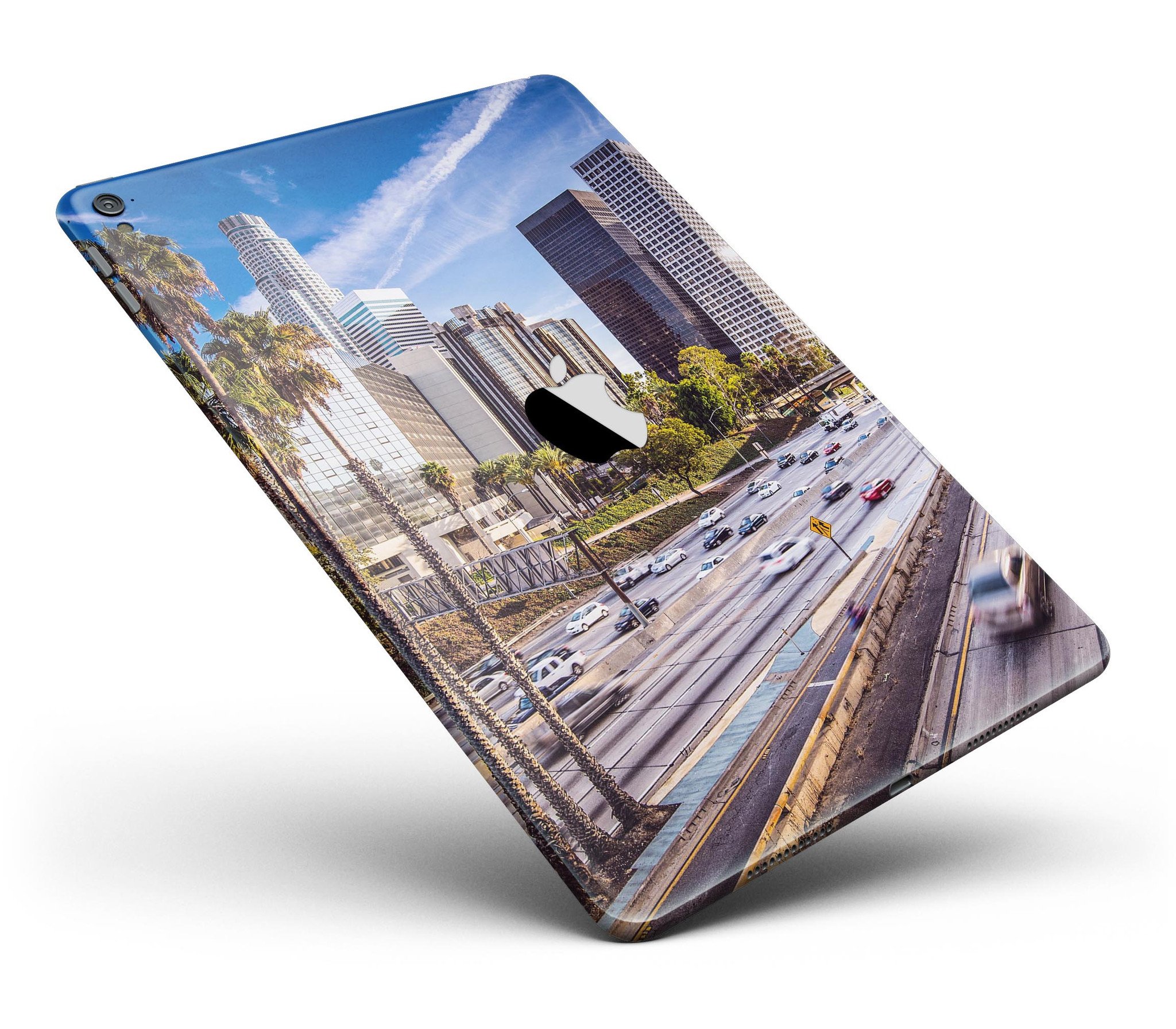 Downtown LA Life Full Body Skin for iPad Pro, showcasing vibrant design and premium vinyl material.
