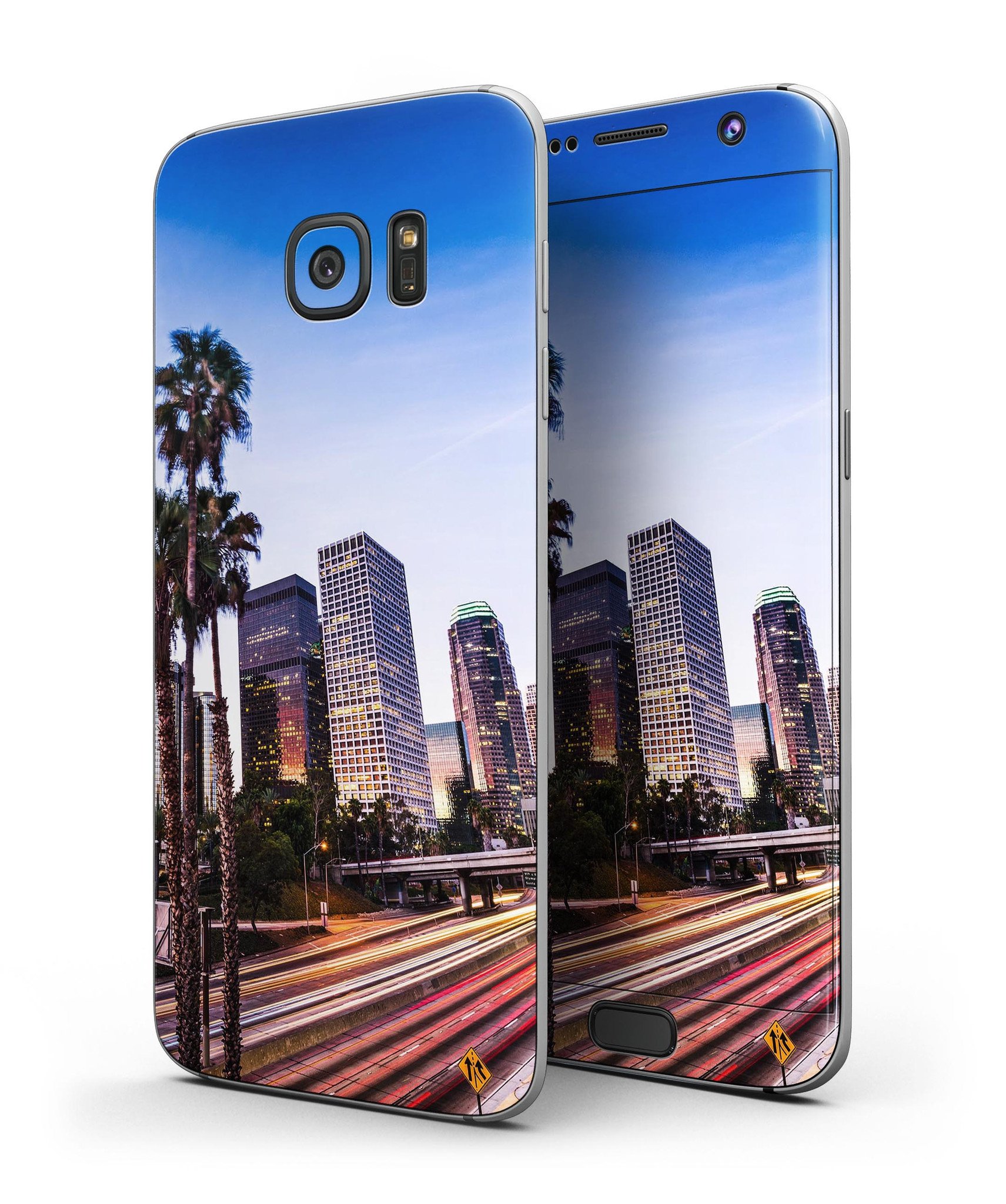 Downtown LA Life V2 Full Body Skin-Kit for Samsung Galaxy S7, showcasing its sleek design and premium vinyl material.