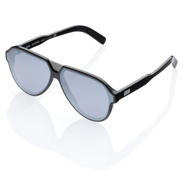 DP69 SCOPPIO DPS108-01 aviator glasses with a full-rimmed black metal frame for men.