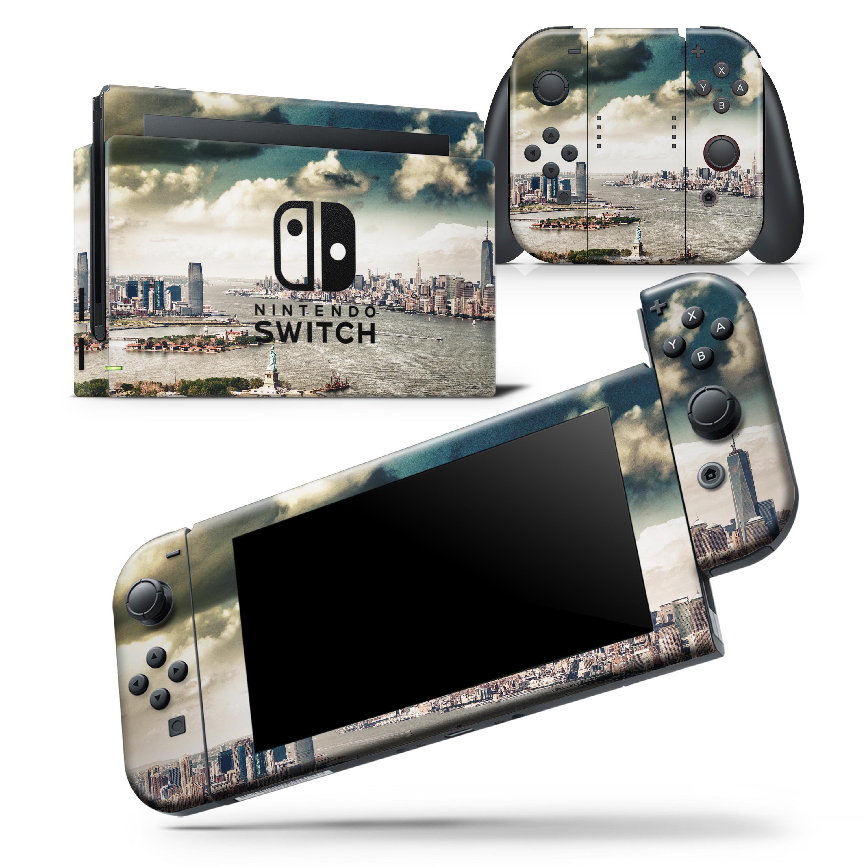 Drama NYC Skin Wrap Decal for Nintendo Switch Lite, showcasing vibrant design and premium vinyl material.
