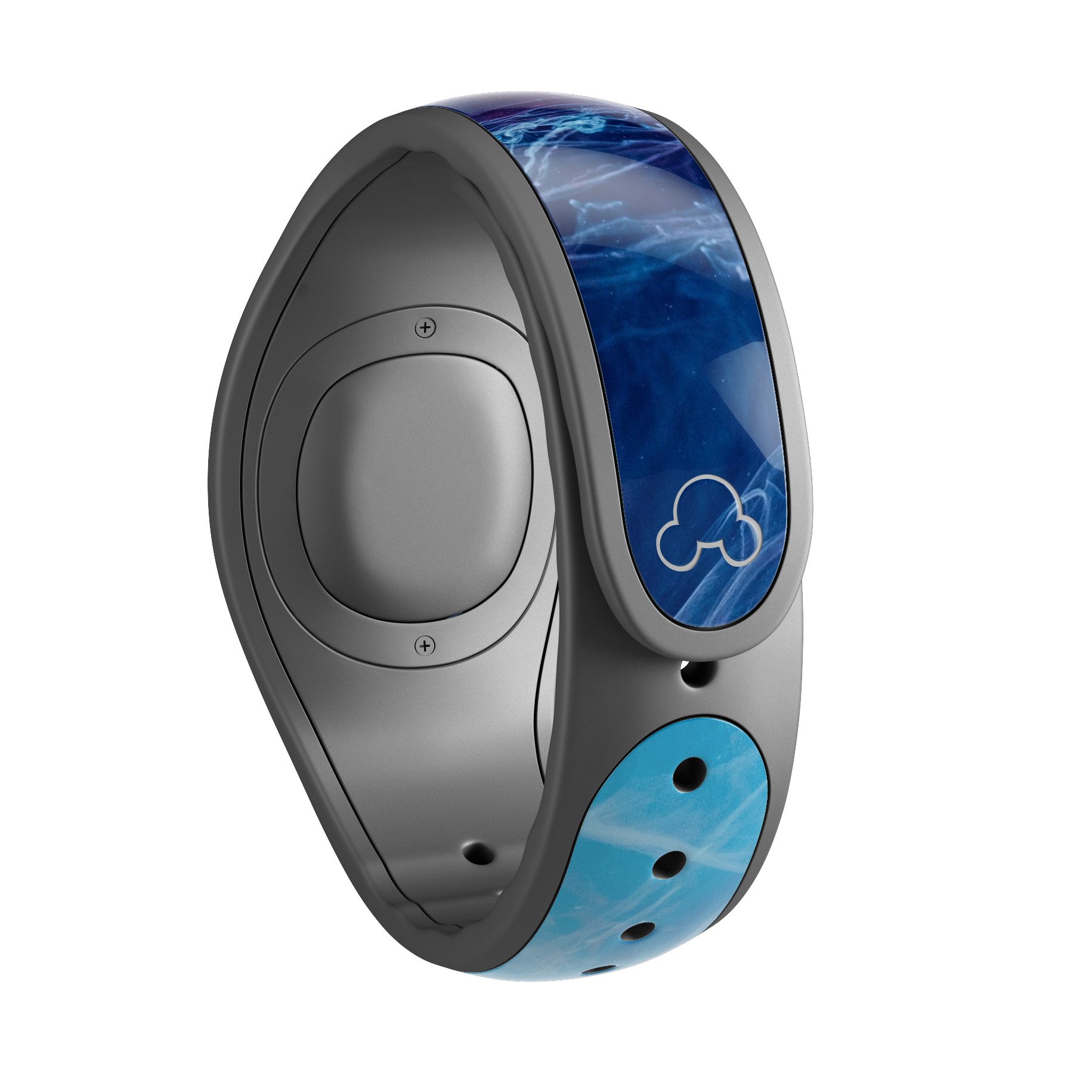 Dream Blue Cloud decal skin wrap kit for Disney Magic Band, showcasing a vibrant blue cloud design with a smooth finish.