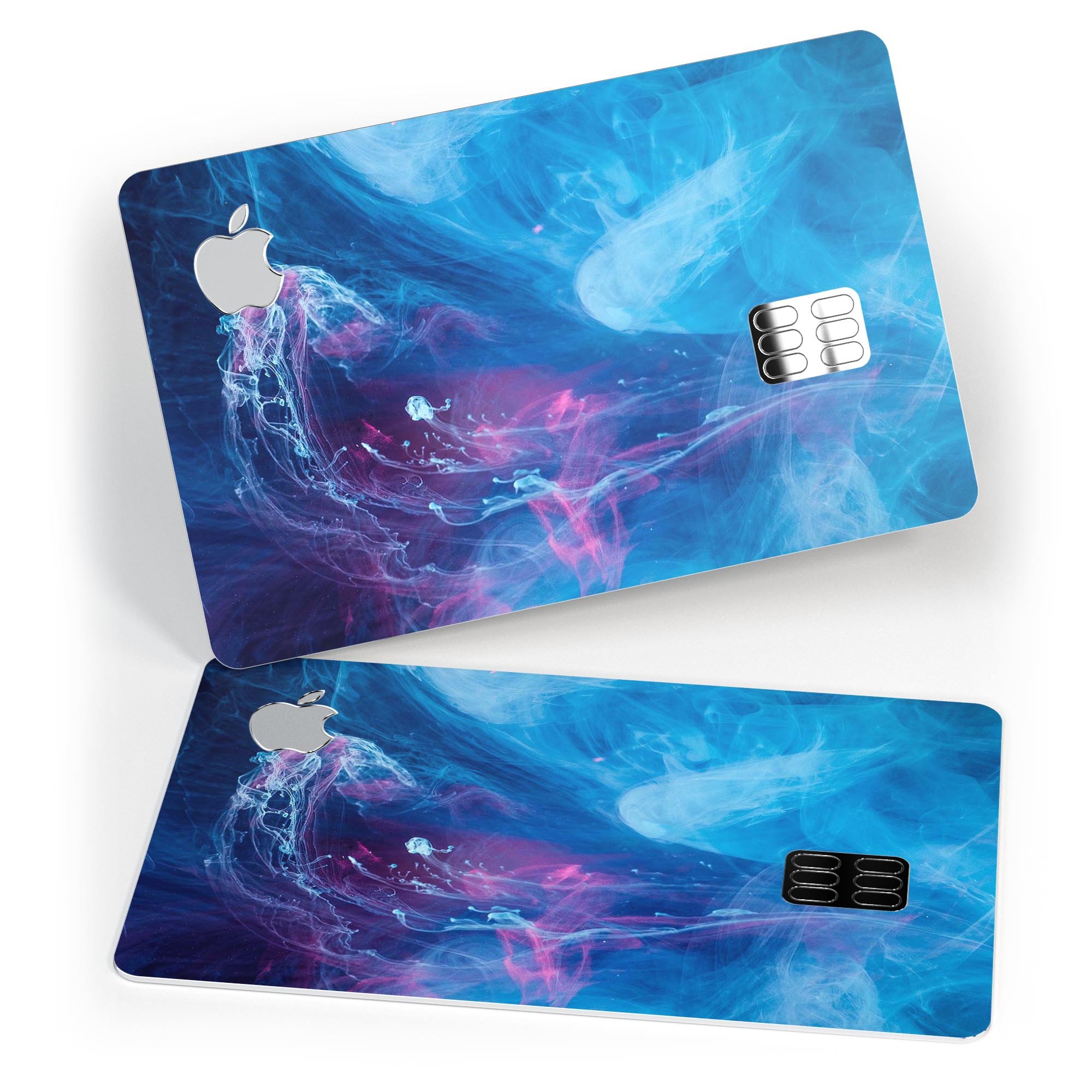 Dream Blue Cloud decal skin-kit for Apple Card, showcasing premium vinyl design and bubble-free installation features.