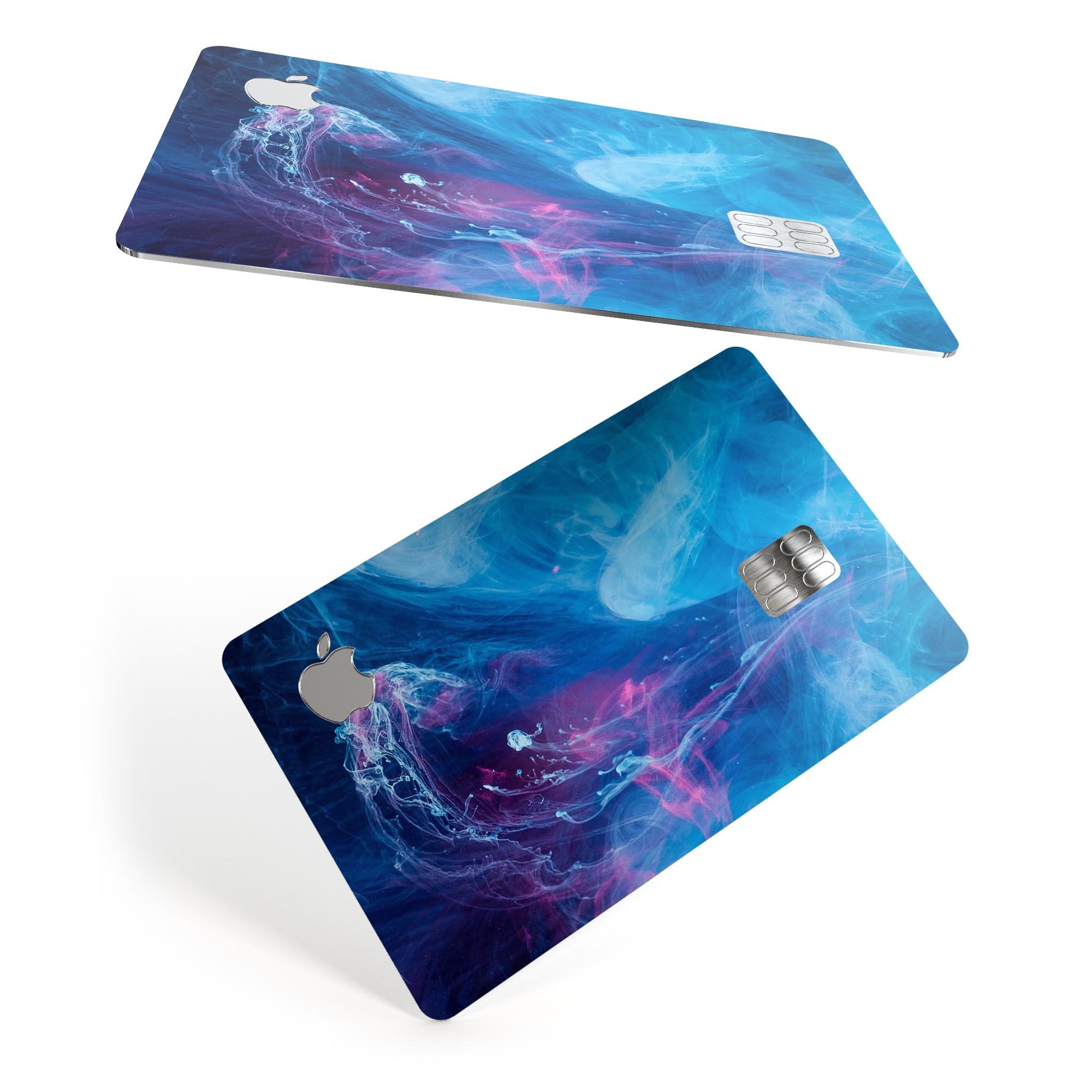 Dream Blue Cloud decal skin-kit for Apple Card, showcasing premium vinyl design and bubble-free installation features.