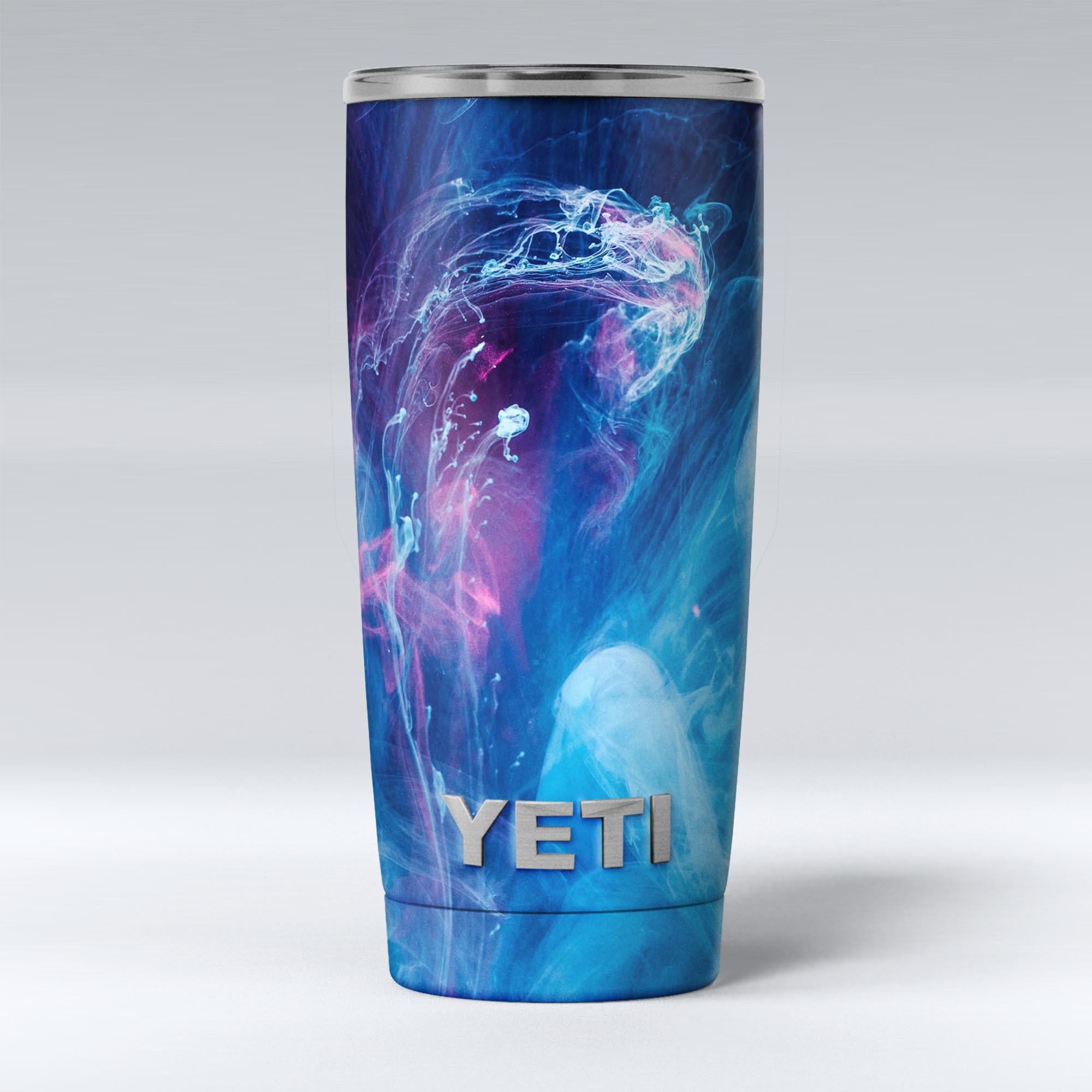 Dream Blue Cloud Skin Decal Vinyl Wrap Kit for Yeti Cooler, showcasing a vibrant blue cloud design.