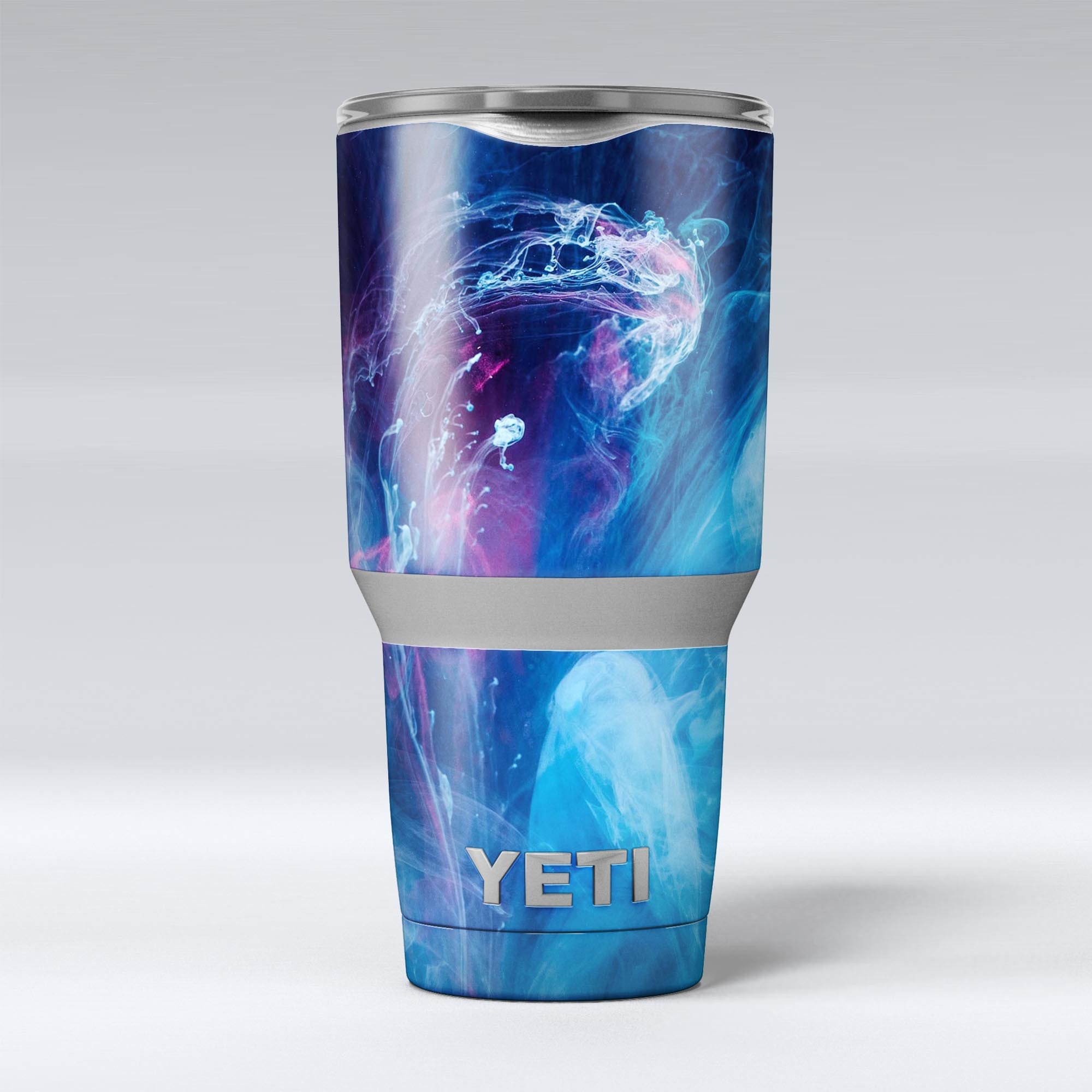Dream Blue Cloud Skin Decal Vinyl Wrap Kit for Yeti Cooler, showcasing a vibrant blue cloud design.