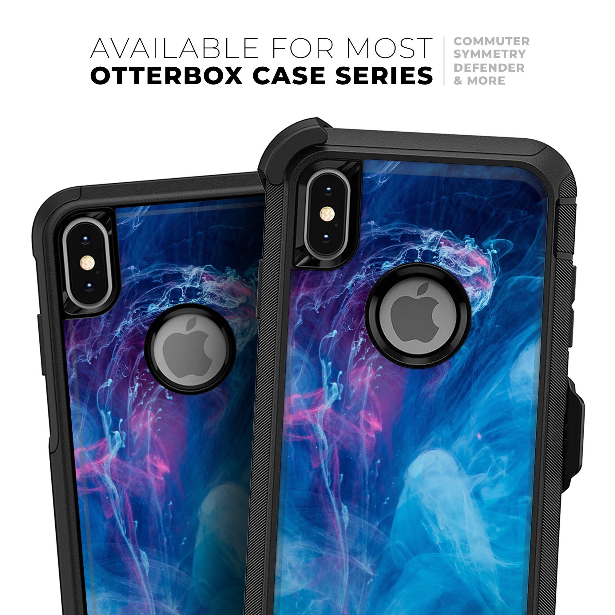 Dream Blue Cloud Skin Kit for iPhone OtterBox Cases featuring a vibrant blue cloud design and ultra-thin protection.