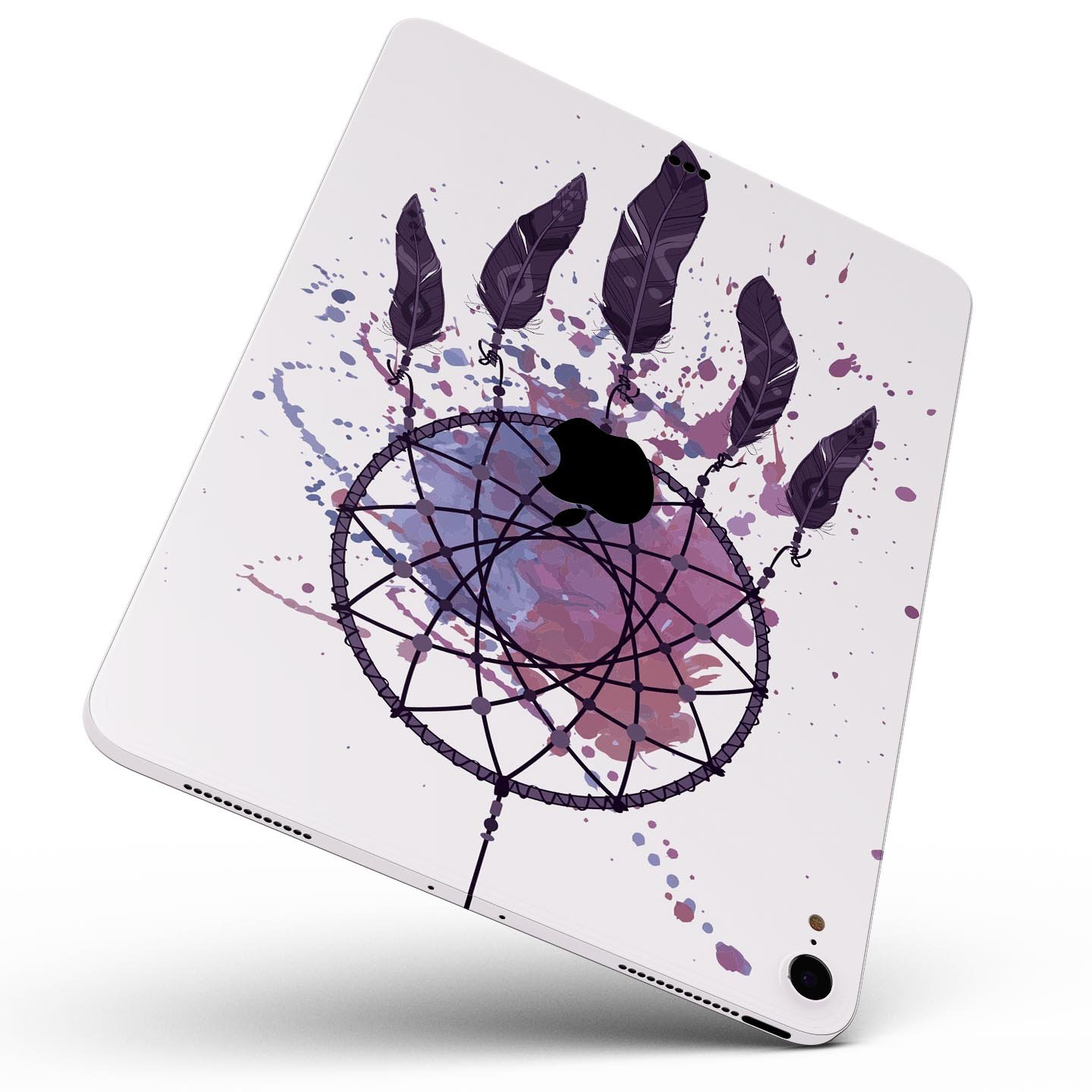 Dreamcatcher Splatter Full Body Skin Decal for Apple iPad Pro, showcasing vibrant colors and intricate design.