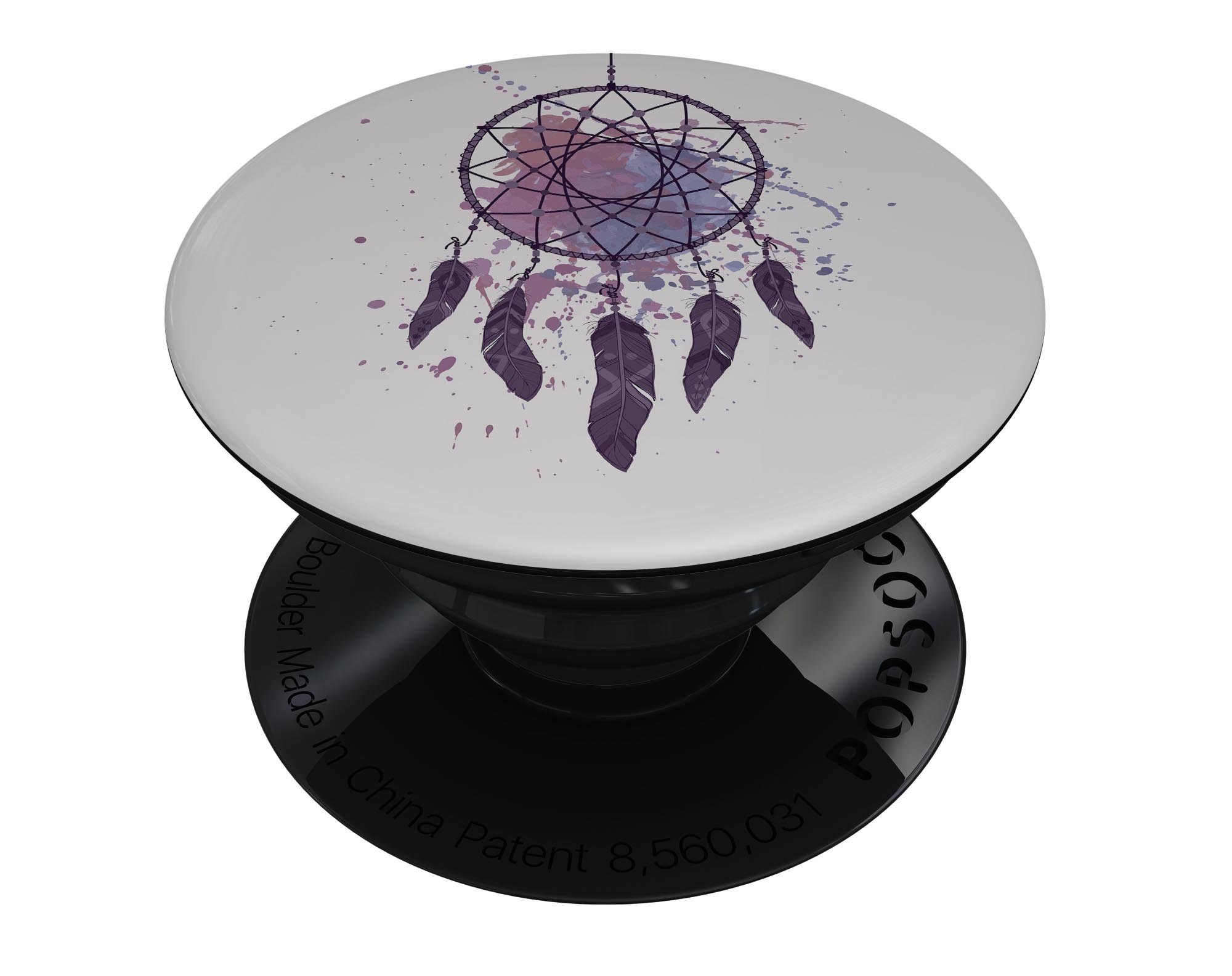 Dreamcatcher Splatter Skin Kit for PopSockets featuring vibrant colors and unique design on a smartphone grip.