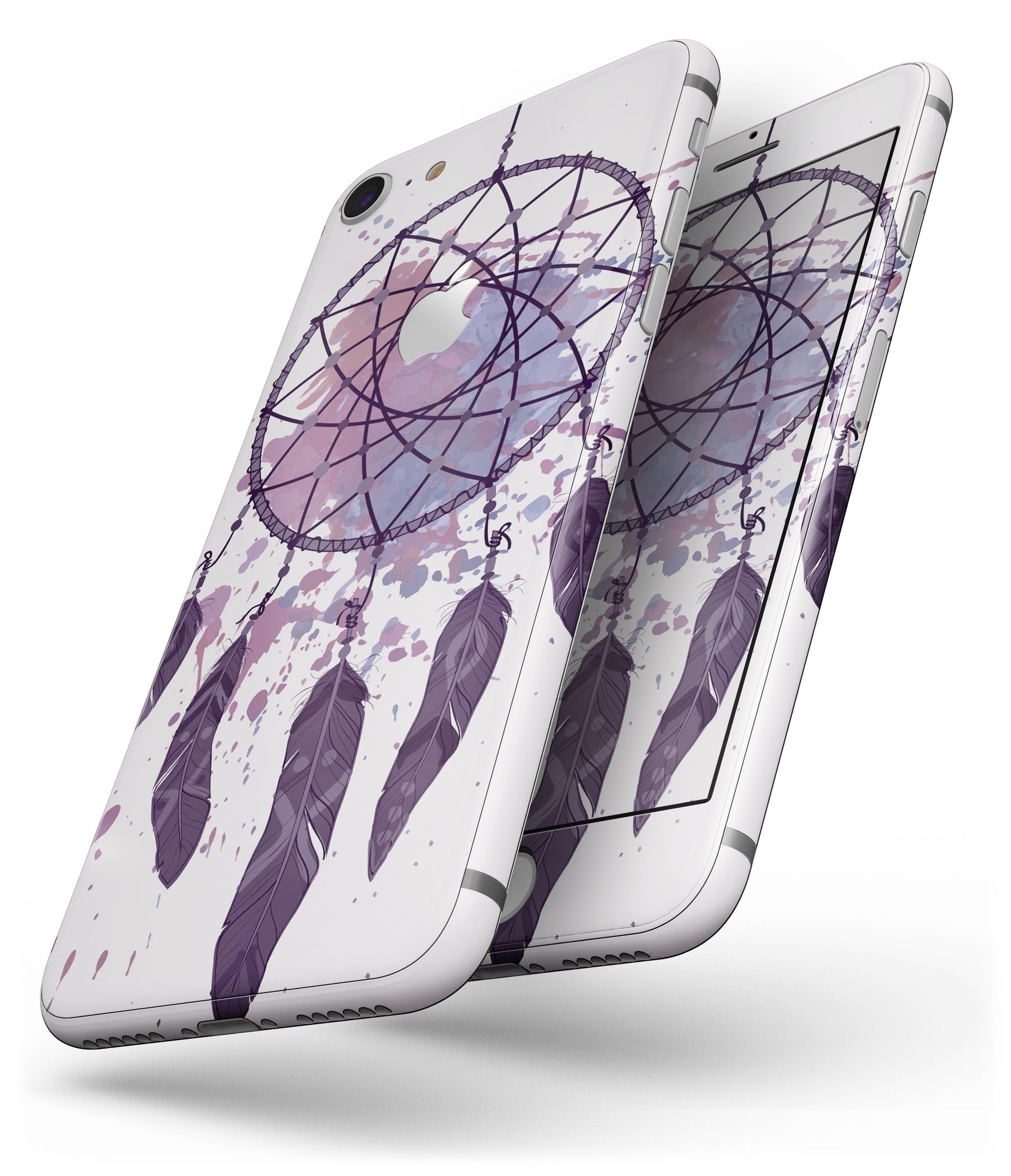 Dreamcatcher Splatter skin-kit for iPhone 8 and 8 Plus, showcasing vibrant colors and unique design.