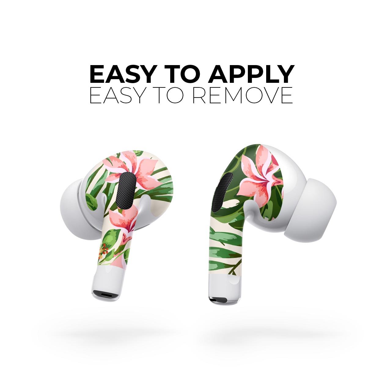 Dreamy Subtle Floral V1 skin decal wrap kit for Apple AirPods Pro, showcasing a floral design with a soft-touch matte finish.