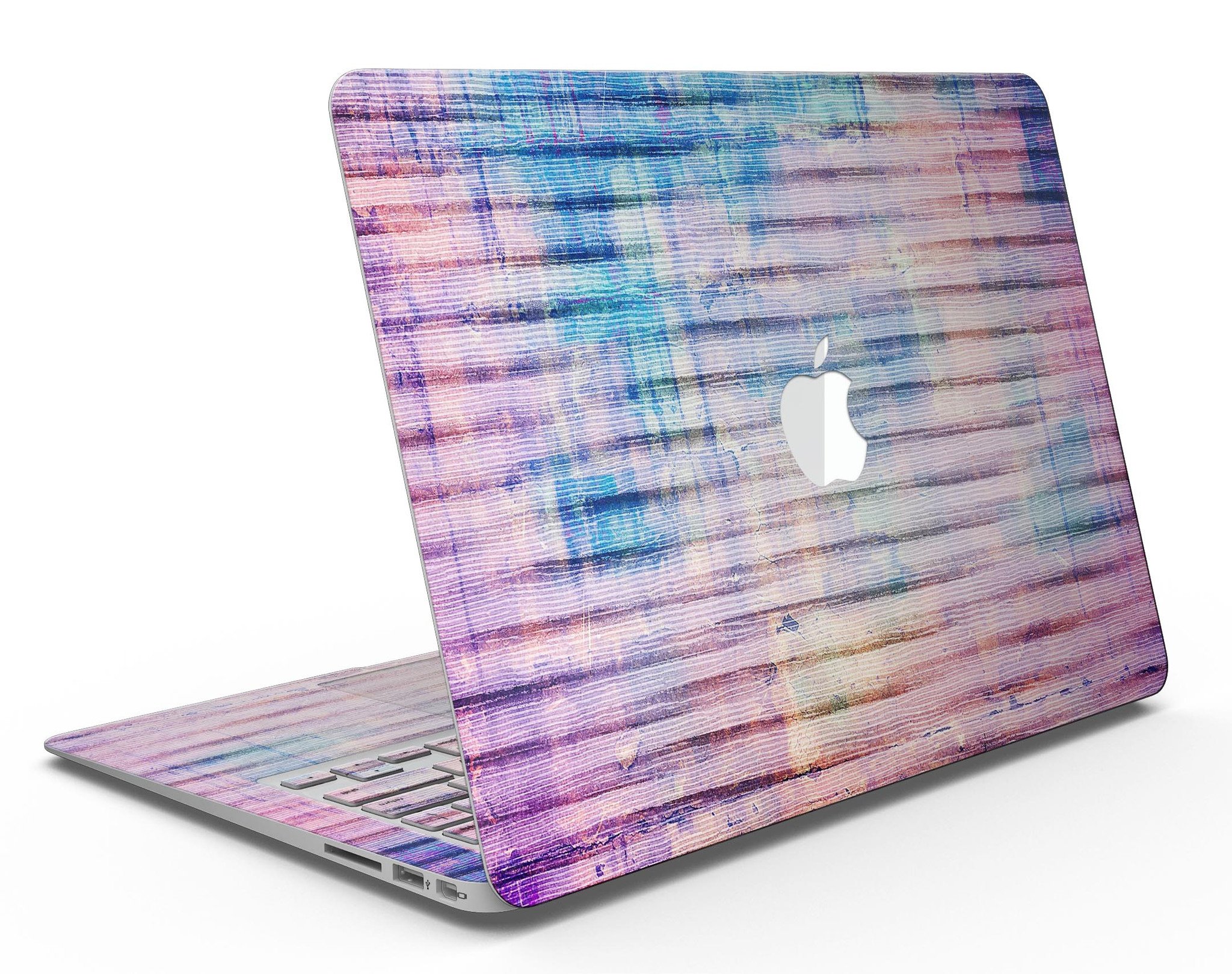 Dripping Blue Paint Skin Kit for MacBook Air, showcasing vibrant blue paint design on a sleek laptop surface.