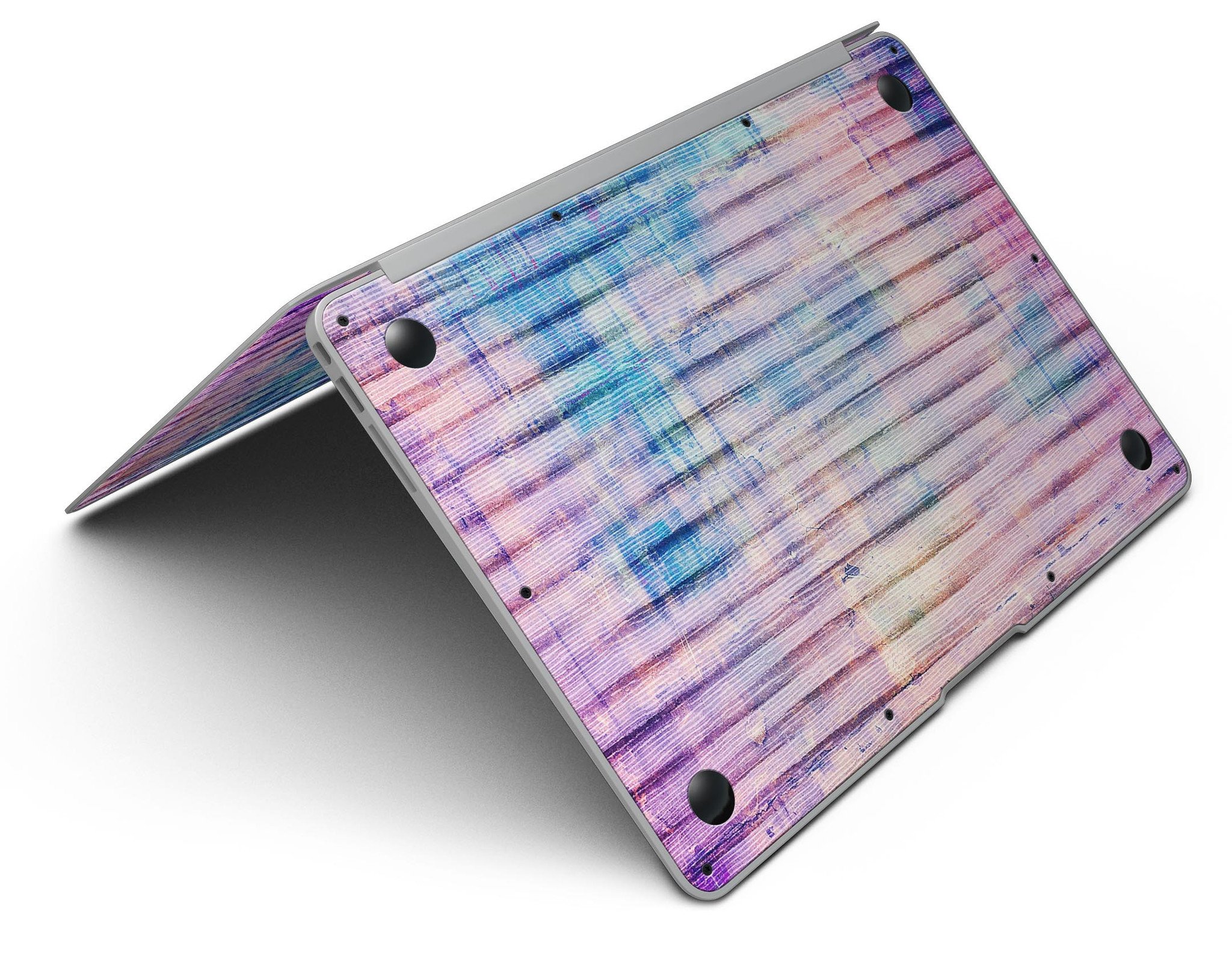 Dripping Blue Paint Skin Kit for MacBook Air, showcasing vibrant blue paint design on a sleek laptop surface.