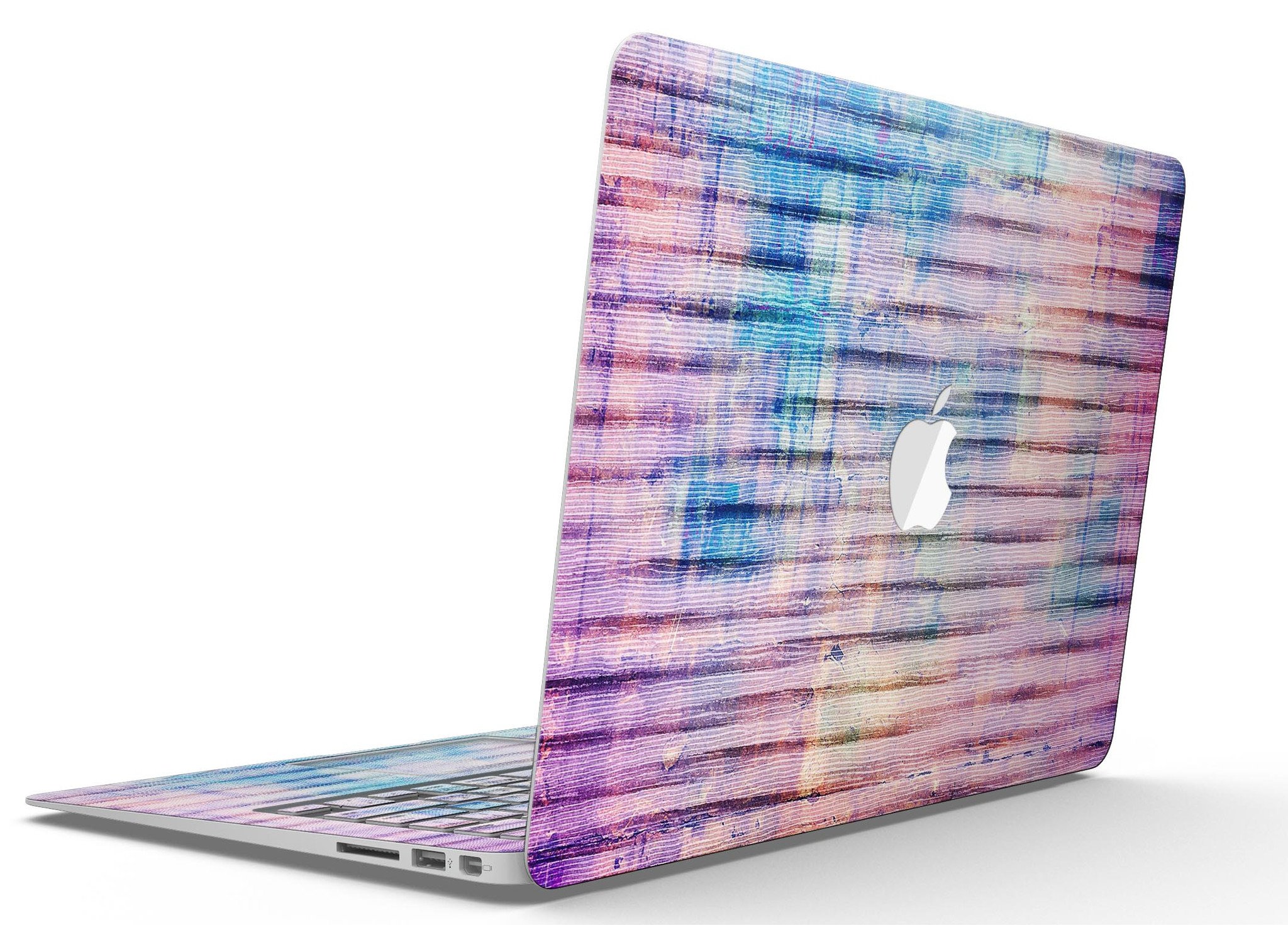 Dripping Blue Paint Skin Kit for MacBook Air, showcasing vibrant blue paint design on a sleek laptop surface.