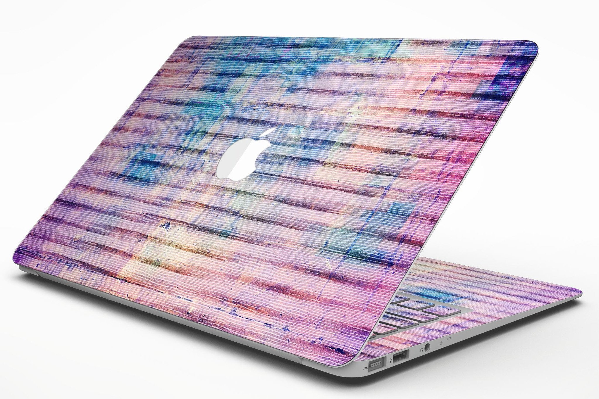 Dripping Blue Paint Skin Kit for MacBook Air, showcasing vibrant blue paint design on a sleek laptop surface.