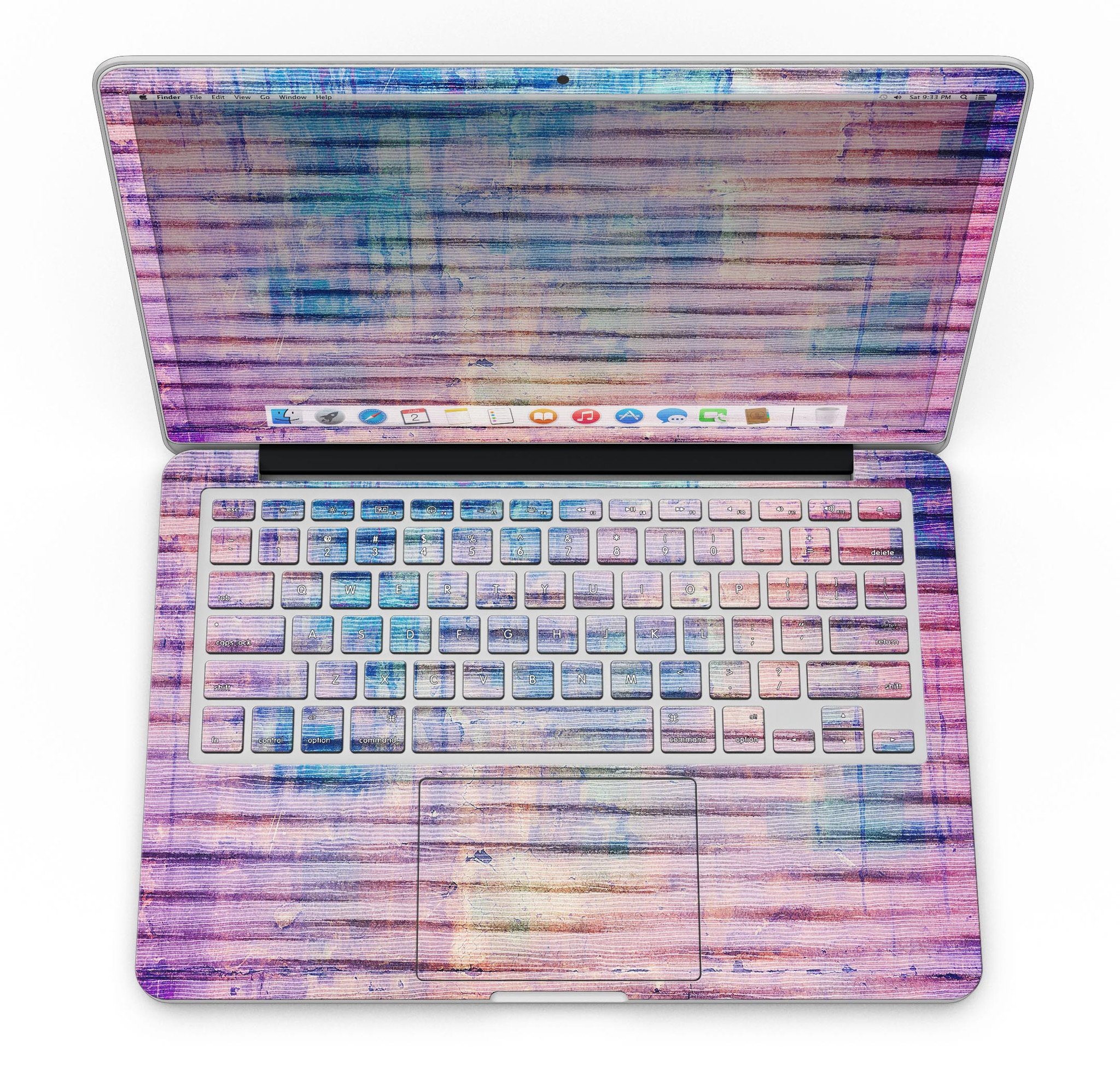 Dripping Blue Paint skin for MacBook Pro with Retina Display, showcasing vibrant colors and a sleek design.