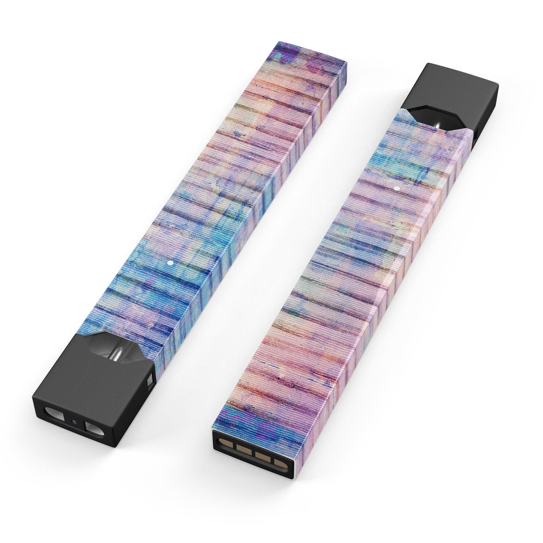 Dripping Blue Paint skin-wrap sticker for JUUL vaping device, showcasing vibrant colors and precise cut.
