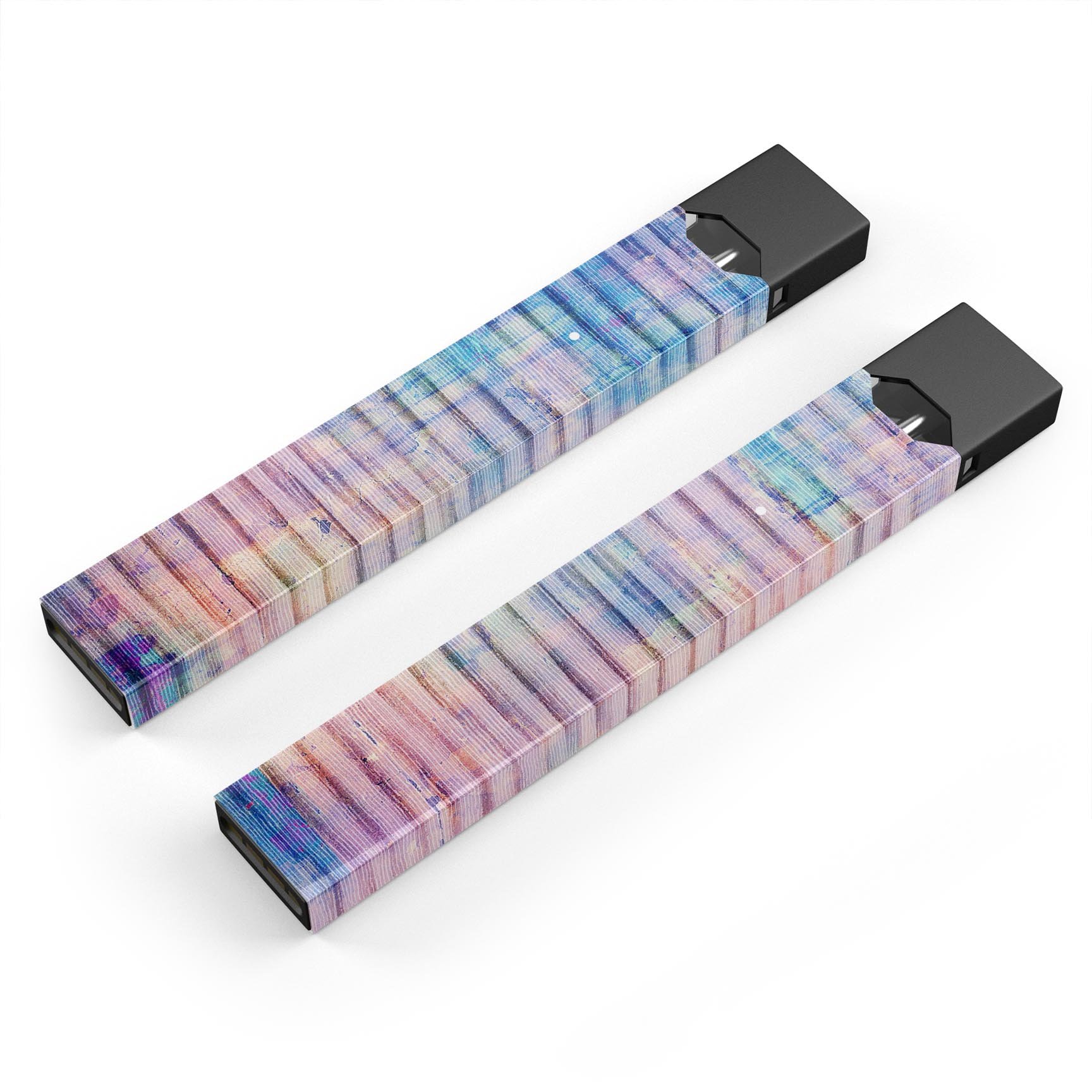 Dripping Blue Paint skin-wrap sticker for JUUL vaping device, showcasing vibrant colors and precise cut.