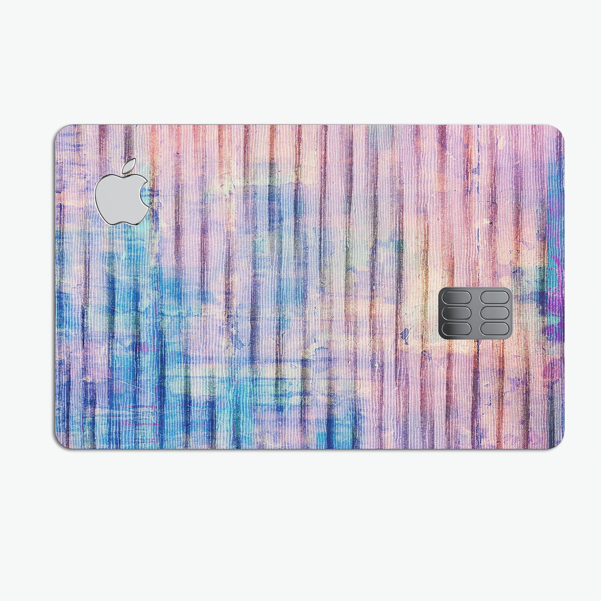 Dripping Blue Paint skin for Apple Card, showcasing vibrant colors and premium vinyl material.