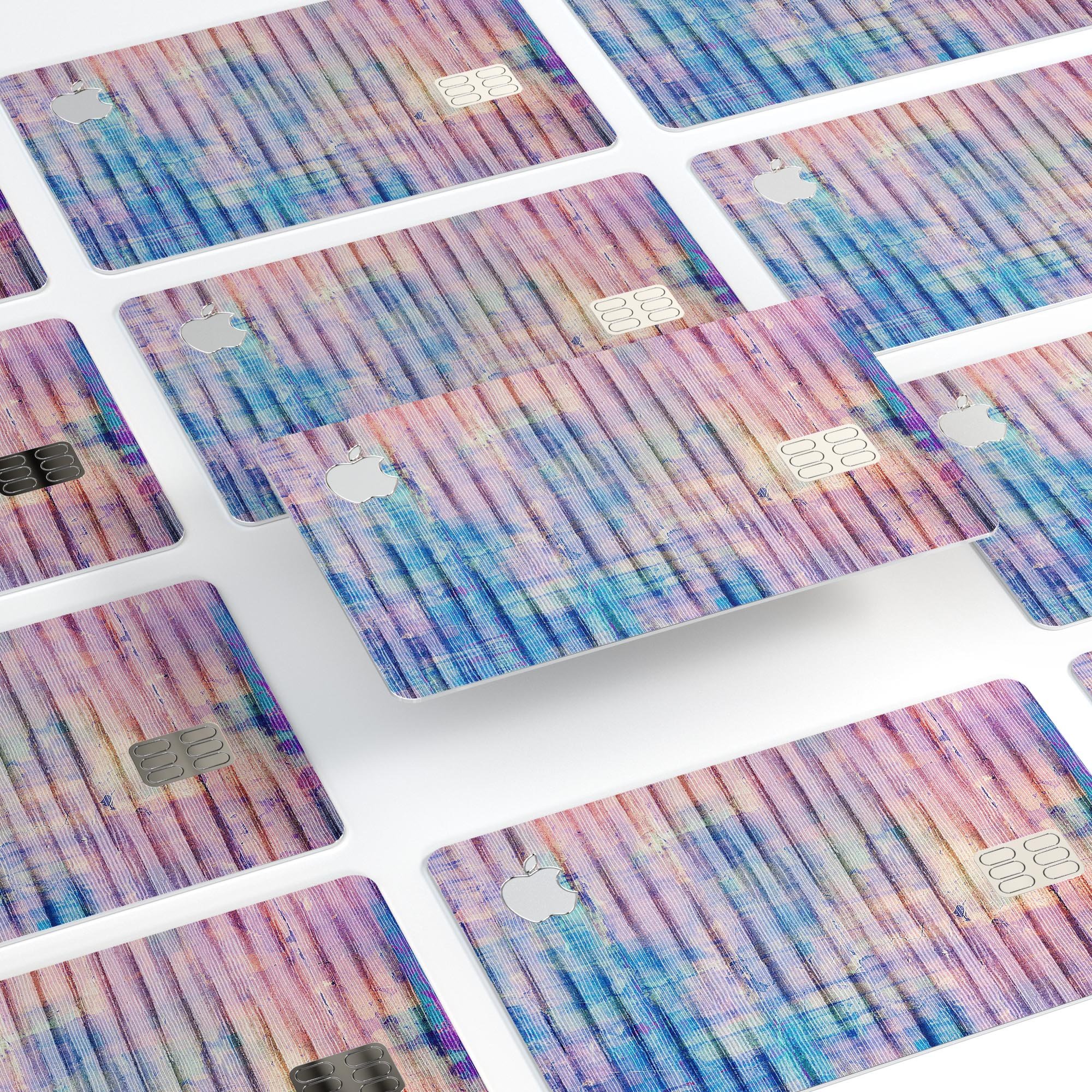 Dripping Blue Paint skin for Apple Card, showcasing vibrant colors and premium vinyl material.