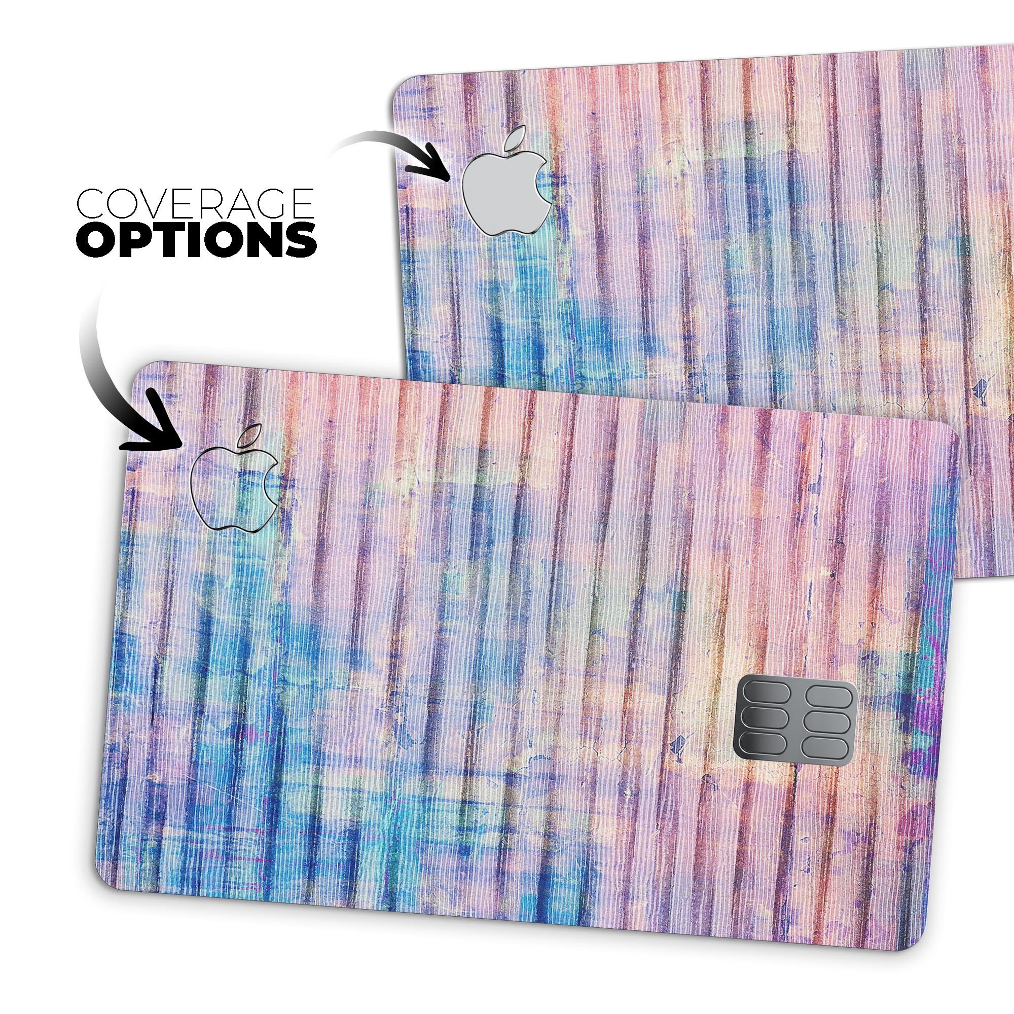Dripping Blue Paint skin for Apple Card, showcasing vibrant colors and premium vinyl material.