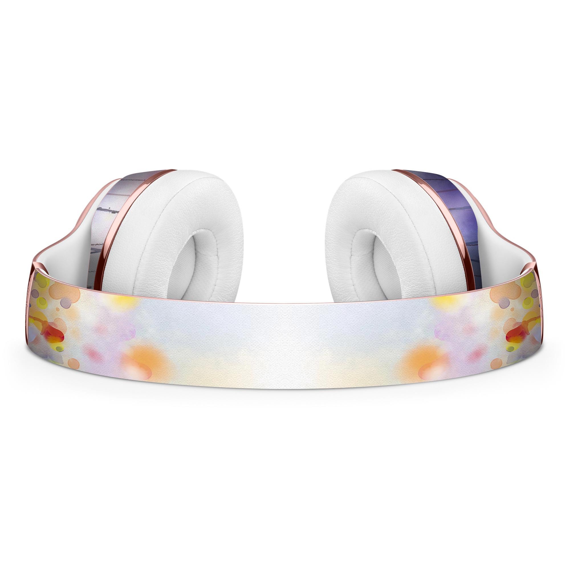 Drizzle Watercolor Flowers V1 Skin Kit for Beats by Dre Solo 3 Wireless Headphones, showcasing vibrant floral design.