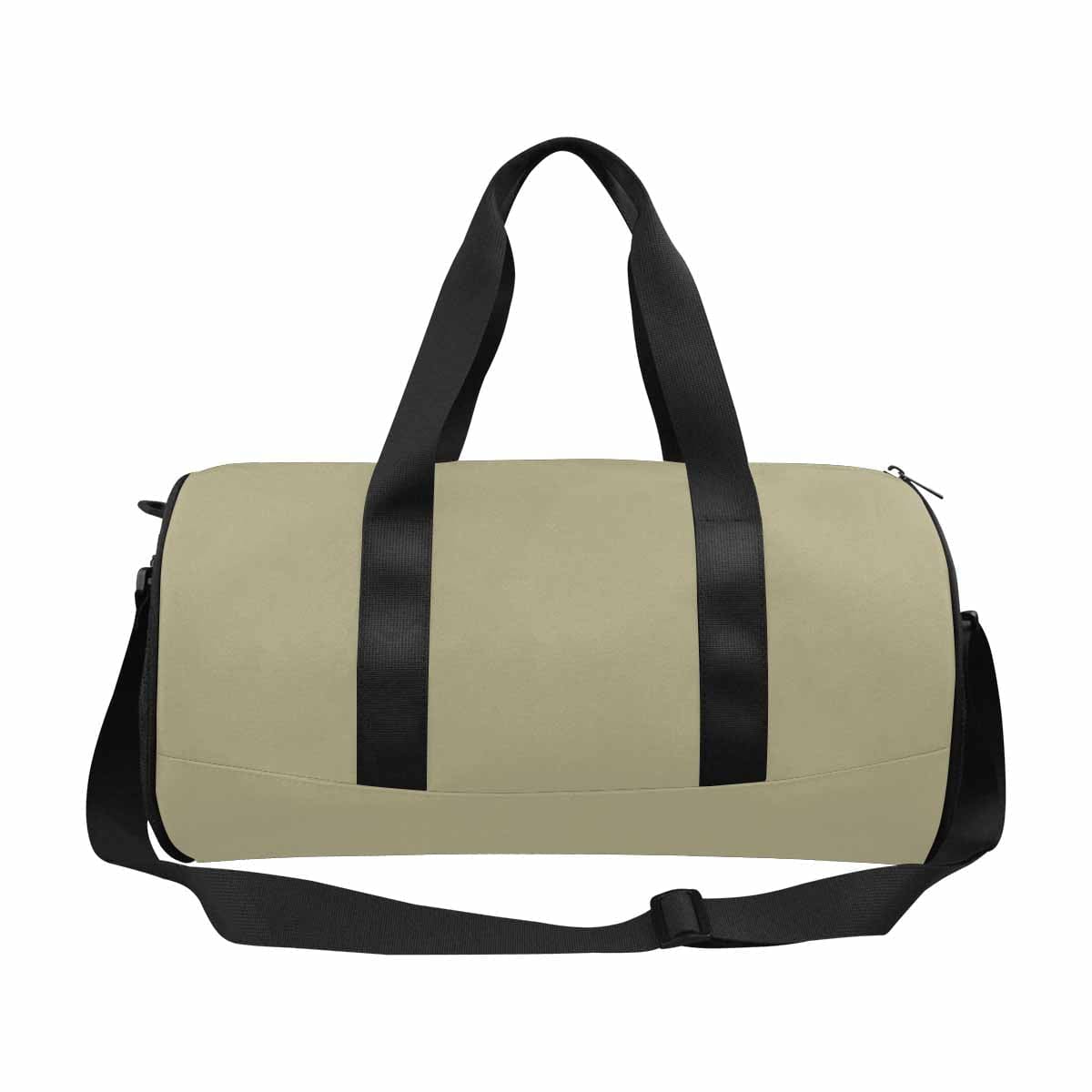 Dark Sage Green Duffel Bag, showcasing its waterproof fabric and spacious design, ideal for travel and outdoor activities.
