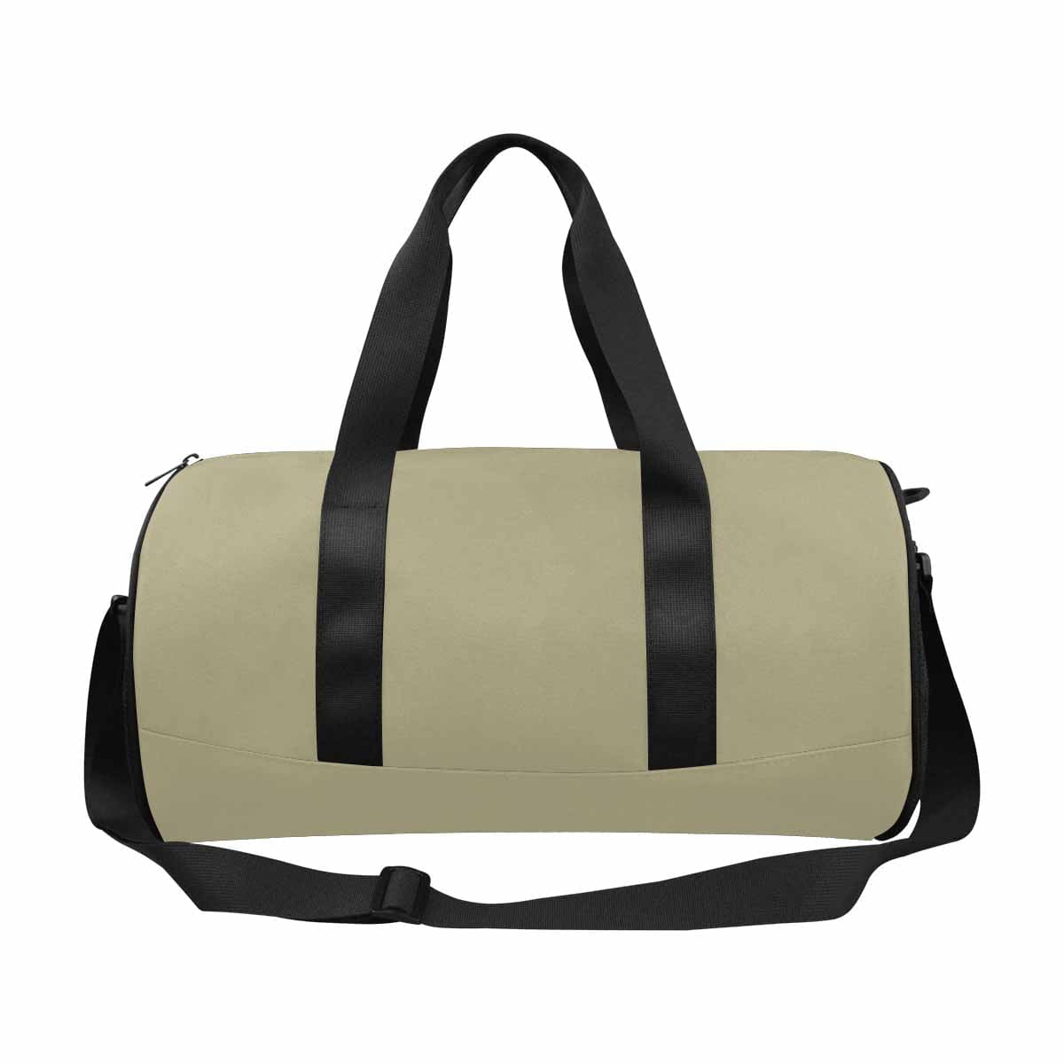 Dark Sage Green Duffel Bag, showcasing its waterproof fabric and spacious design, ideal for travel and outdoor activities.