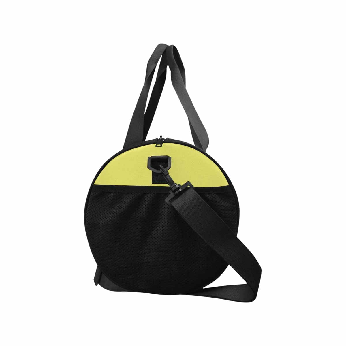 Honeysuckle Yellow Duffel Bag with waterproof fabric and spacious design, ideal for travel and outdoor activities.