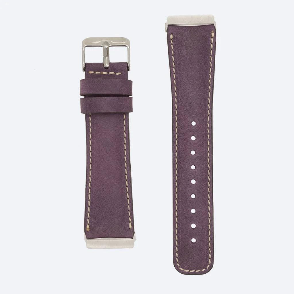 Dundee Classic FitBit Leather Watch Straps in premium full-grain leather with polished stainless-steel buckle, showcasing elegant design.