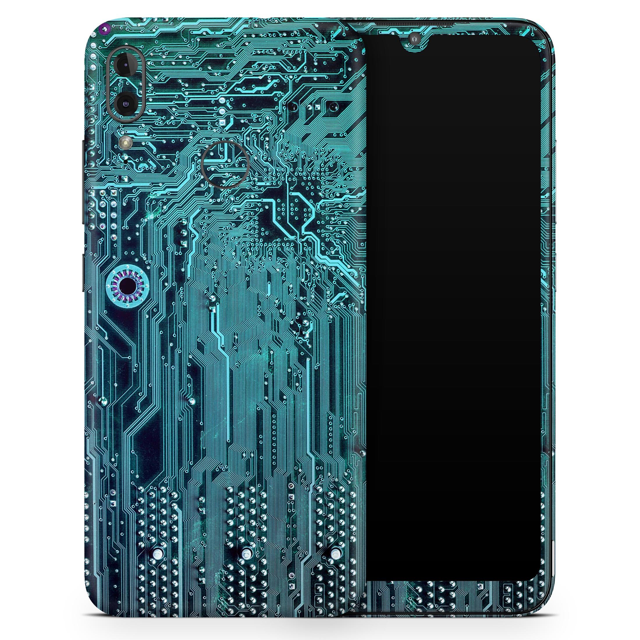 Electric Circuit Board V5 skin decal wrap kit for Motorola, showcasing a sleek design and premium quality finish.