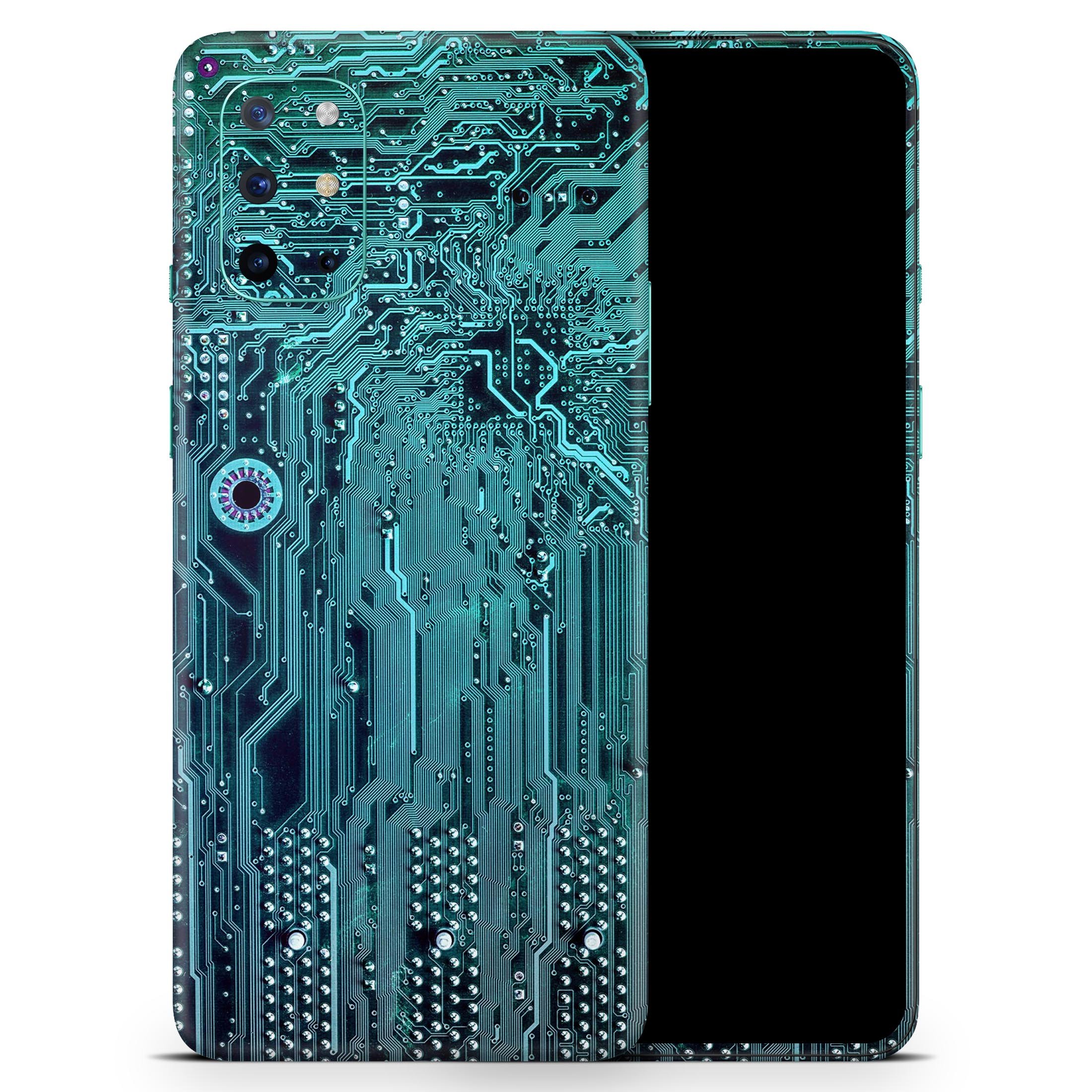 Electric Circuit Board V5 skin decal wrap kit for OnePlus phone, showcasing vibrant design and precise fit.