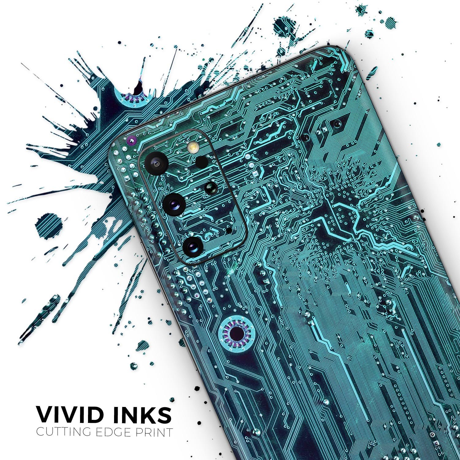 Electric Circuit Board V5 skin decal wrap kit for Samsung Galaxy, showcasing a sleek design and premium quality finish.