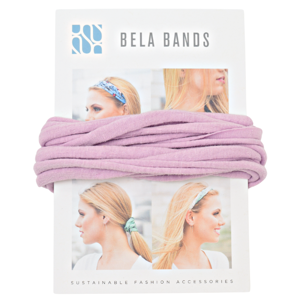 Essential Solid Bela Band Singles in various solid colors, showcasing their versatility as a headband and bracelet.
