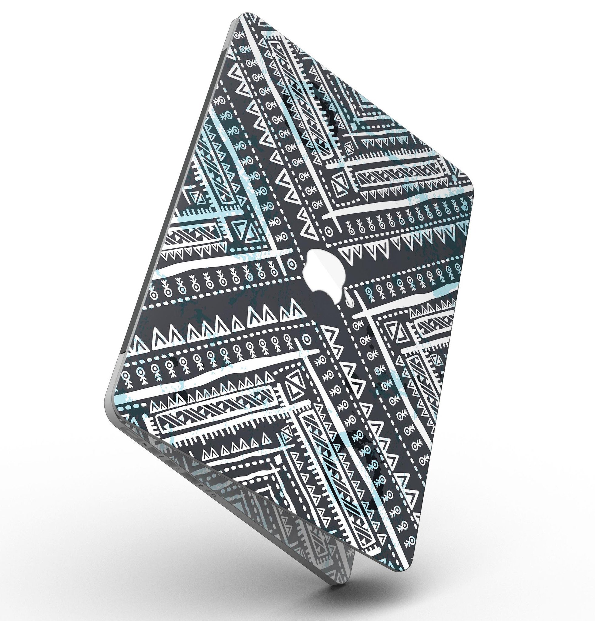 Ethnic Aztec Navy Point skin for MacBook Pro with Retina Display, showcasing vibrant colors and intricate patterns.