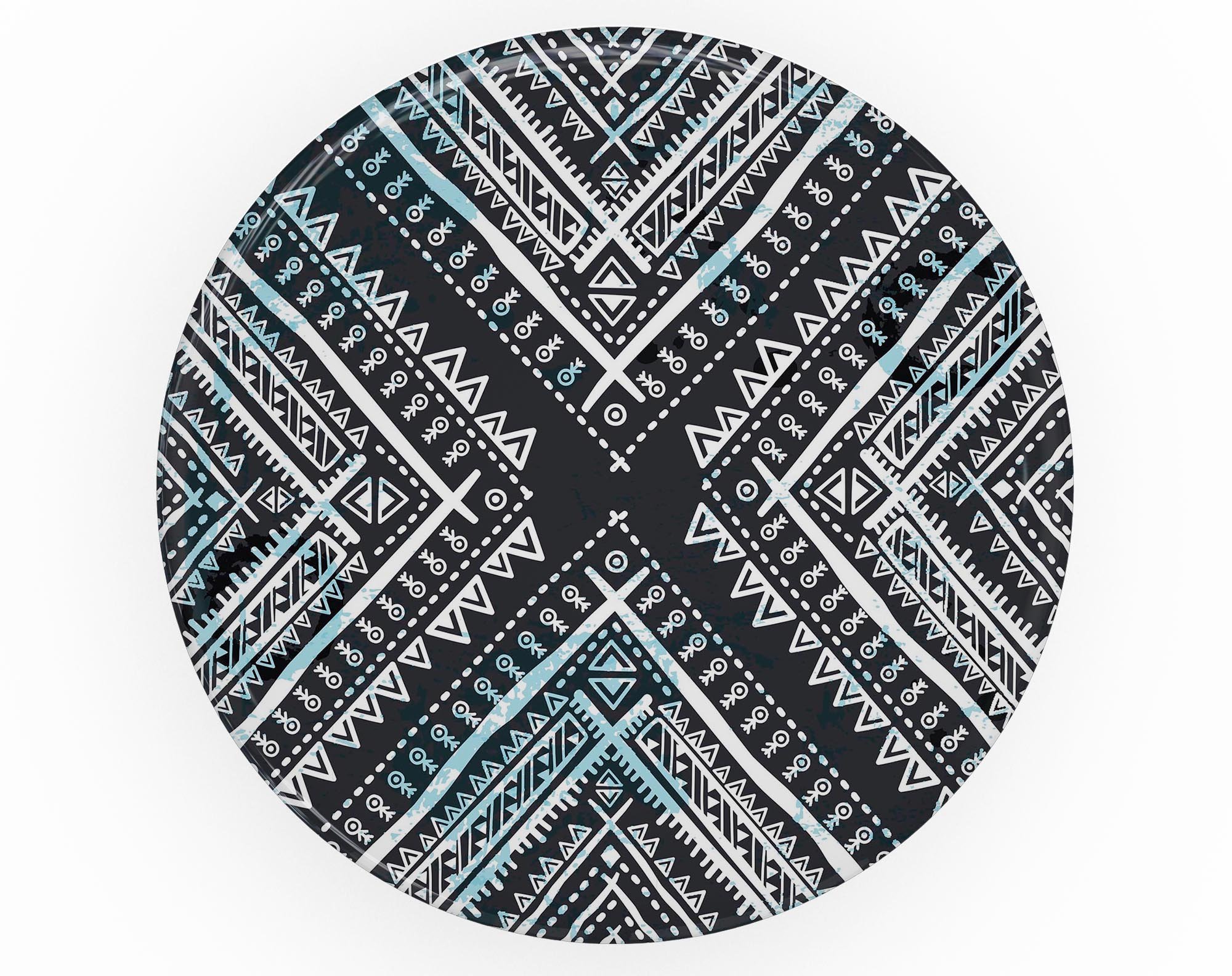 Ethnic Aztec Navy Point Skin Kit for PopSockets, featuring vibrant Aztec patterns on a durable vinyl material.