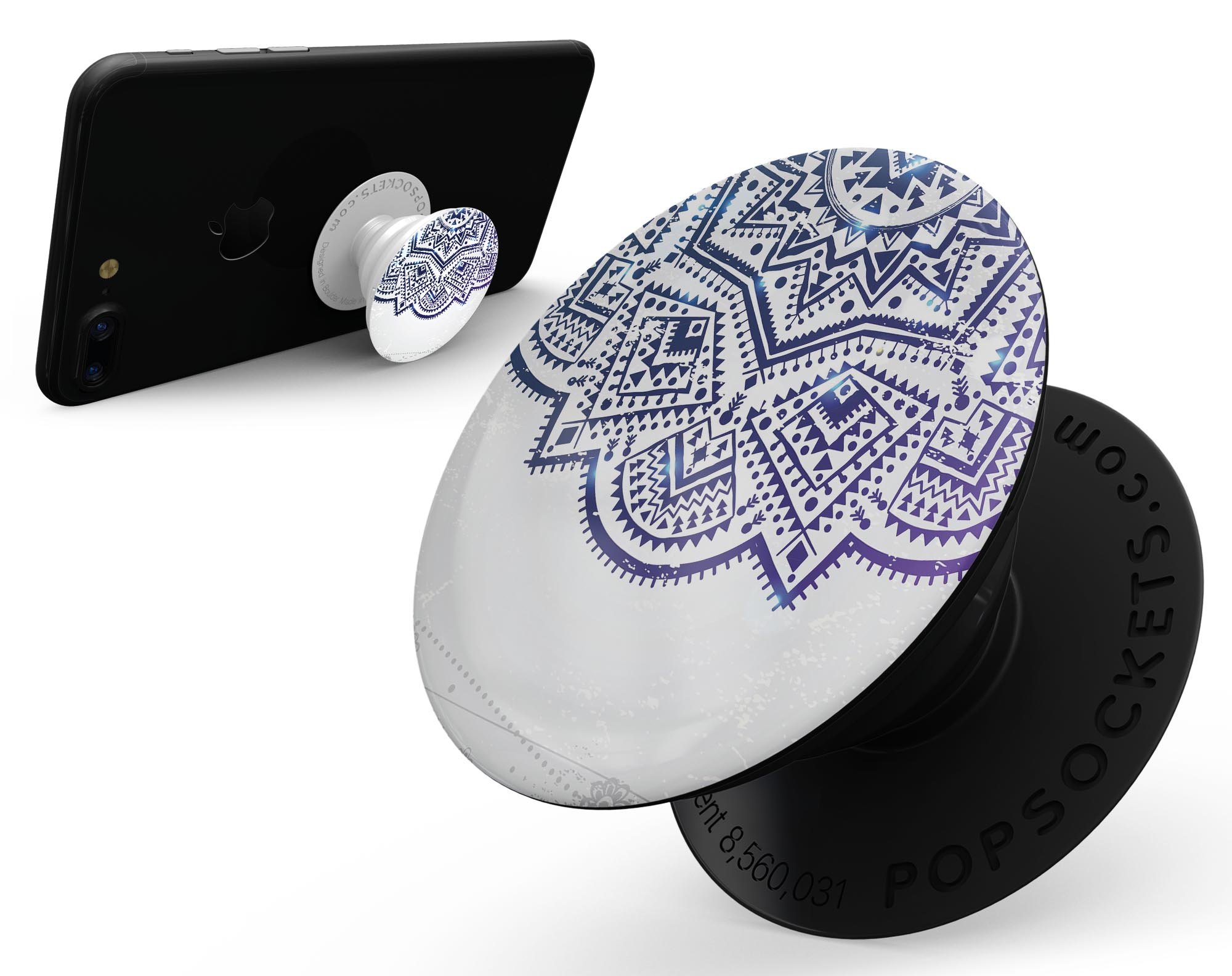 Ethnic Indian Vector Ornament Skin Kit for PopSockets featuring vibrant ethnic designs on premium vinyl.