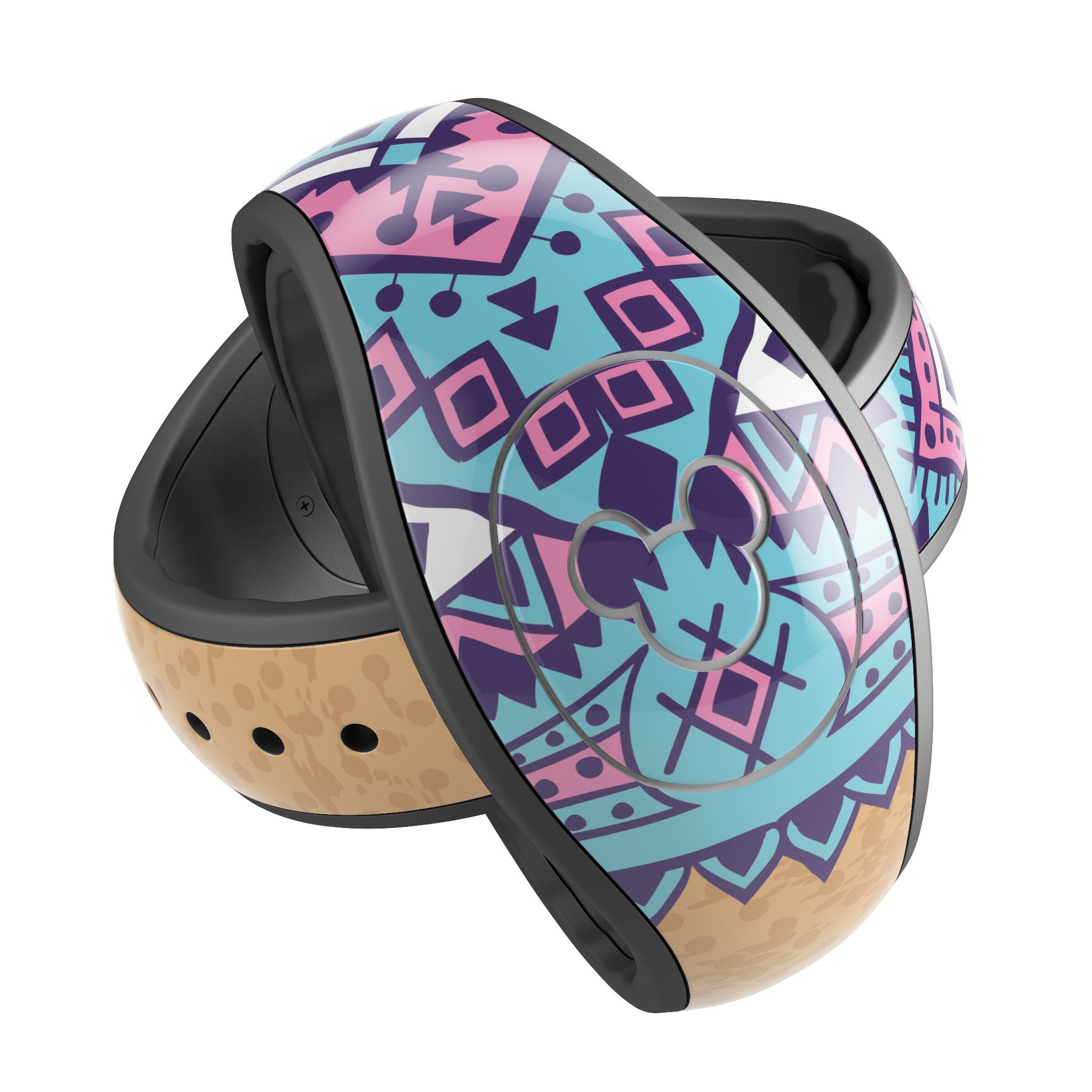 Ethnic Tribe Pattern V2 decal skin wrap kit for Disney Magic Band, showcasing vibrant tribal designs and high-quality finish.