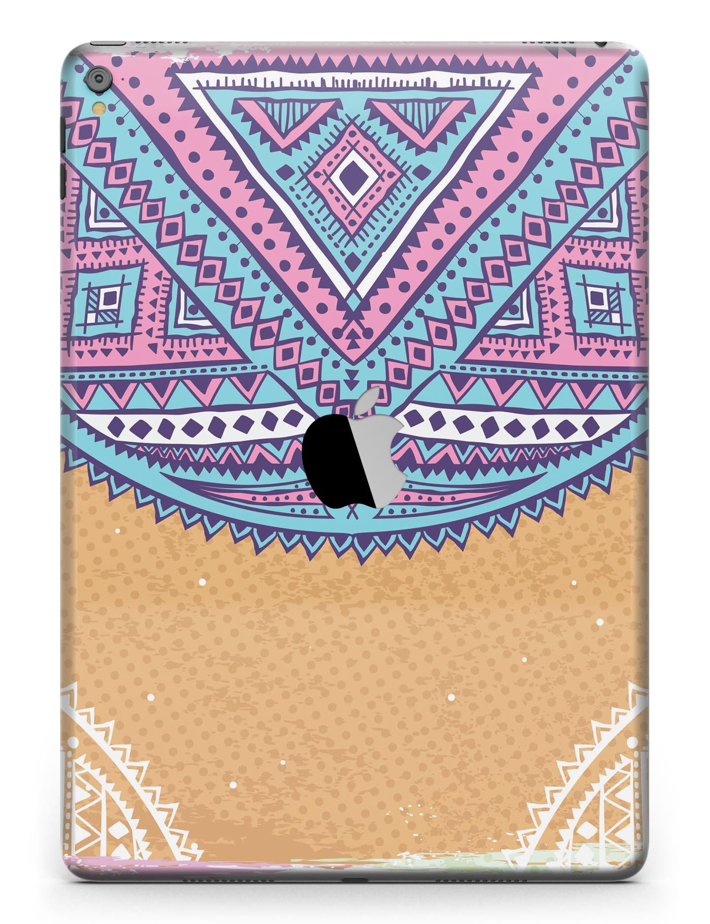 Ethnic Tribe Pattern V2 Full Body Skin for iPad Pro, showcasing vibrant ethnic designs and premium vinyl material.
