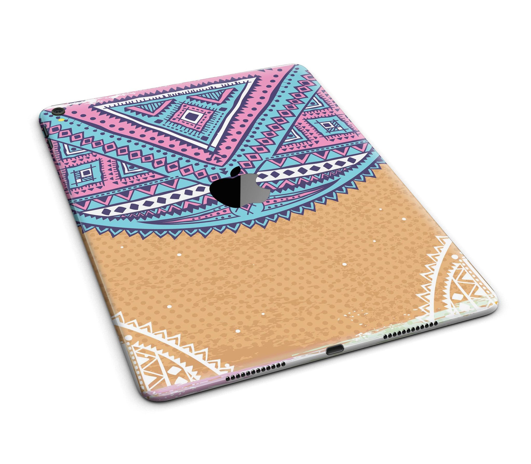 Ethnic Tribe Pattern V2 Full Body Skin for iPad Pro, showcasing vibrant ethnic designs and premium vinyl material.