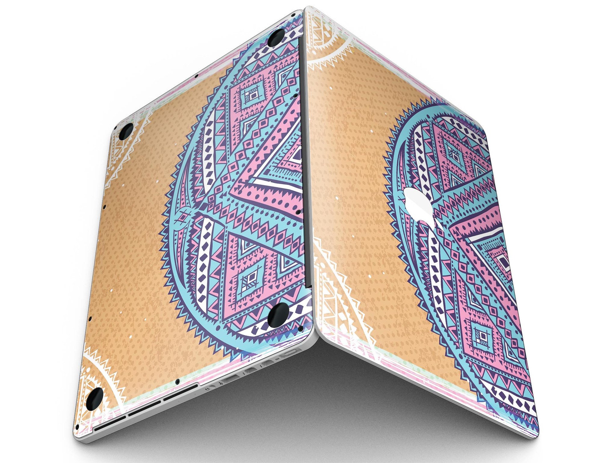 Ethnic Tribe Pattern V2 skin for MacBook Pro with Retina Display, showcasing vibrant tribal designs on a sleek vinyl surface.