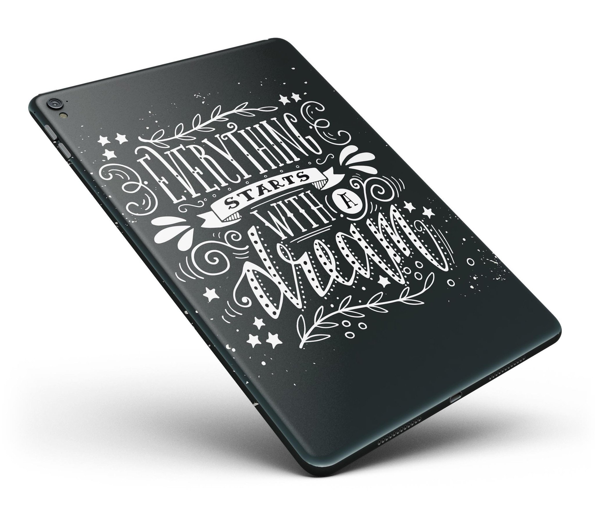 Everything Starts with a Dream Full Body Skin for iPad Pro 12.9", showcasing a vibrant design and premium vinyl material.