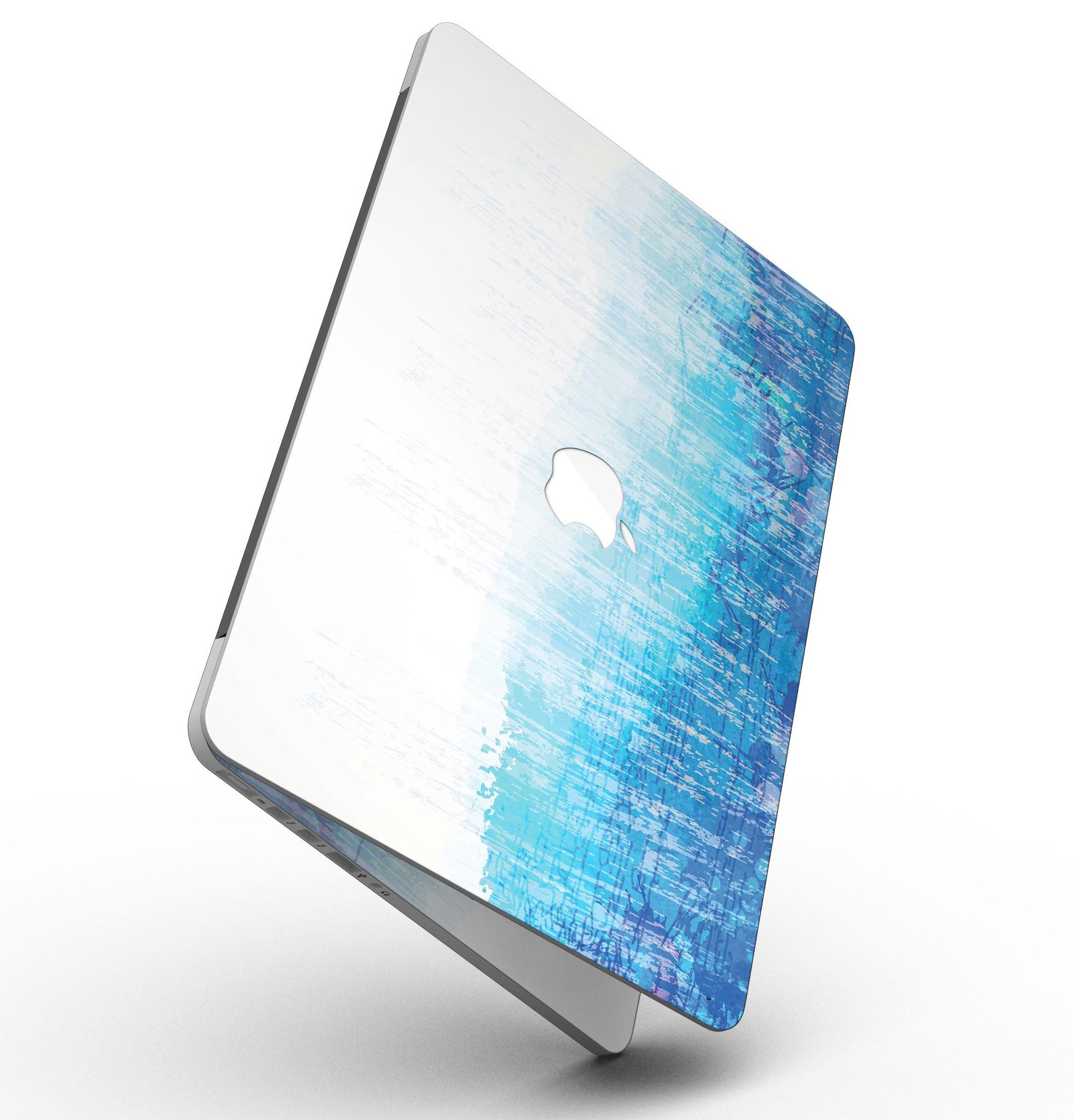 Faded Blue Watercolor Strokes skin for MacBook Pro with Retina Display, showcasing a stylish design that protects the device.