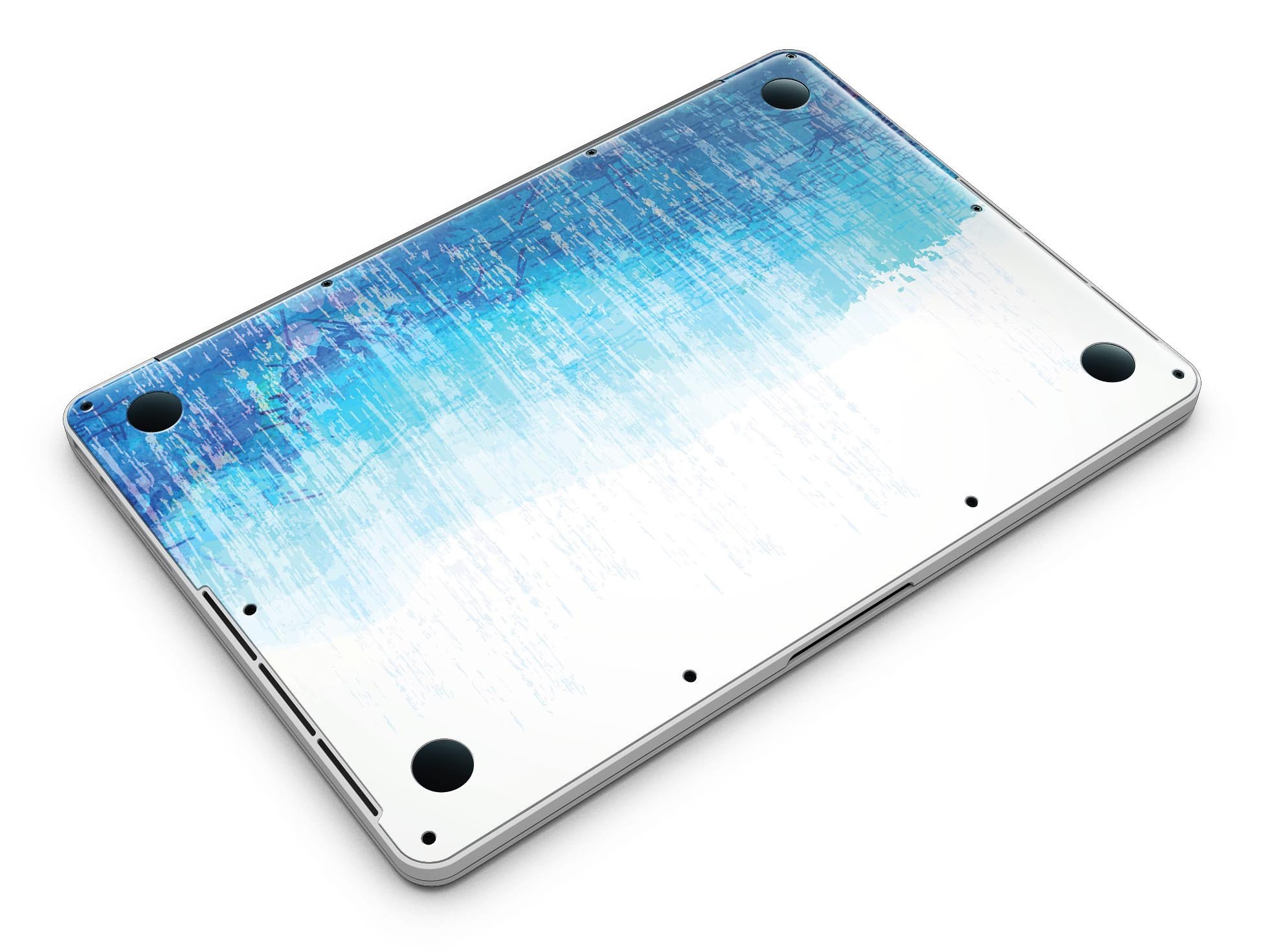 Faded Blue Watercolor Strokes skin for MacBook Pro with Retina Display, showcasing a stylish design that protects the device.