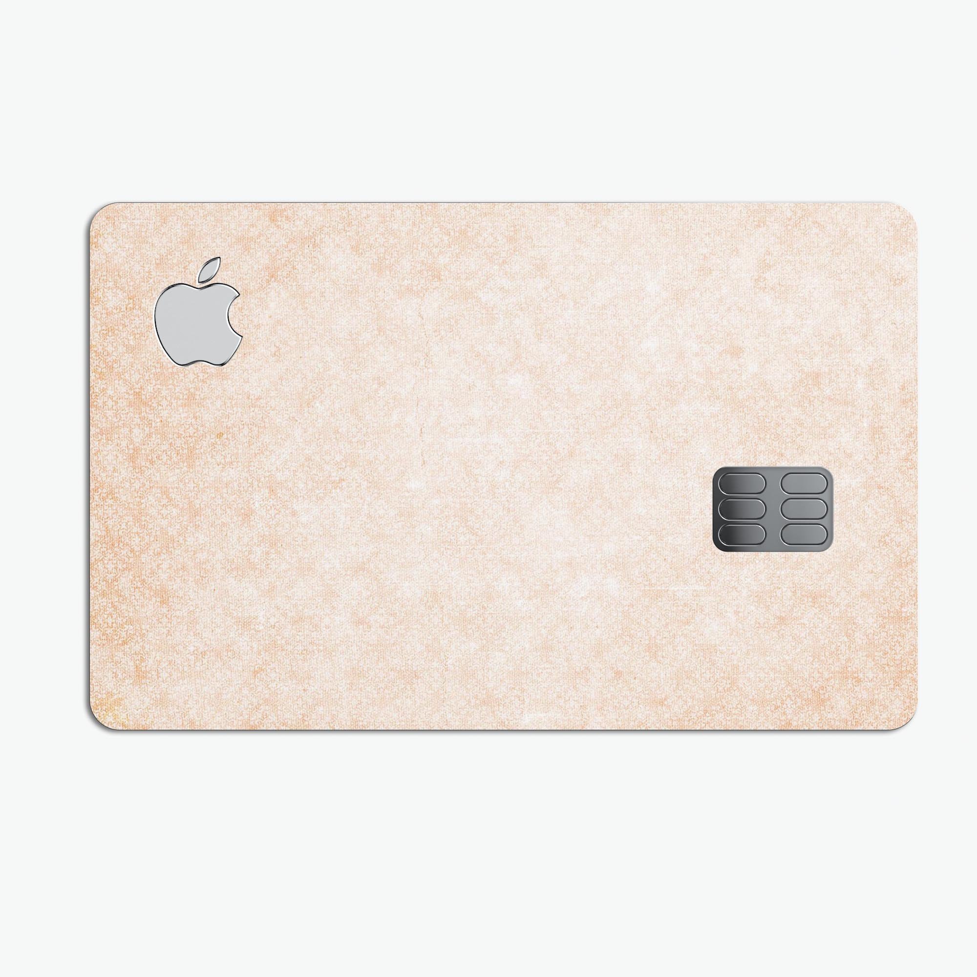 Faded Coral and White SunRise decal skin-kit for Apple Card, showcasing premium vinyl design and bubble-free installation.