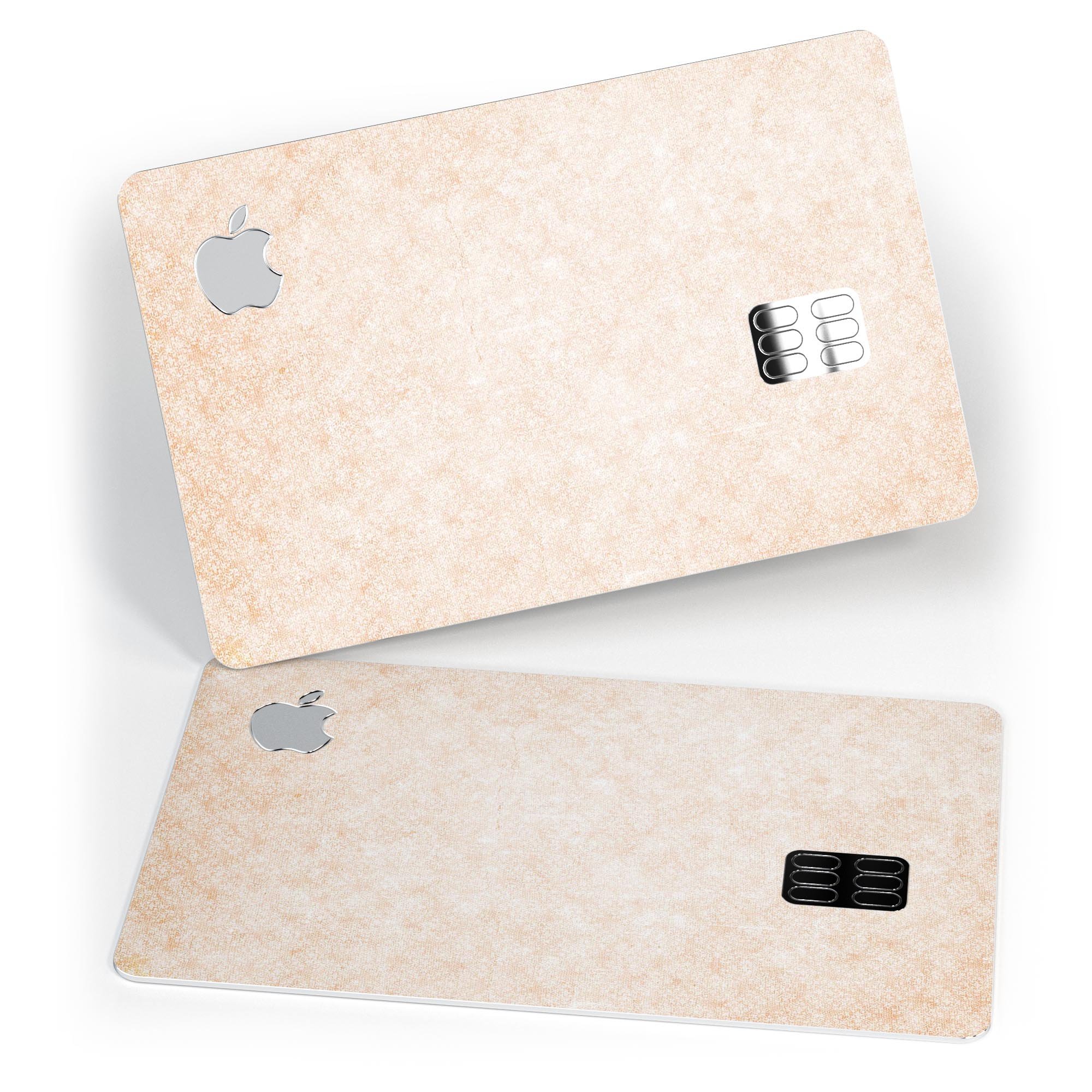 Faded Coral and White SunRise decal skin-kit for Apple Card, showcasing premium vinyl design and bubble-free installation.