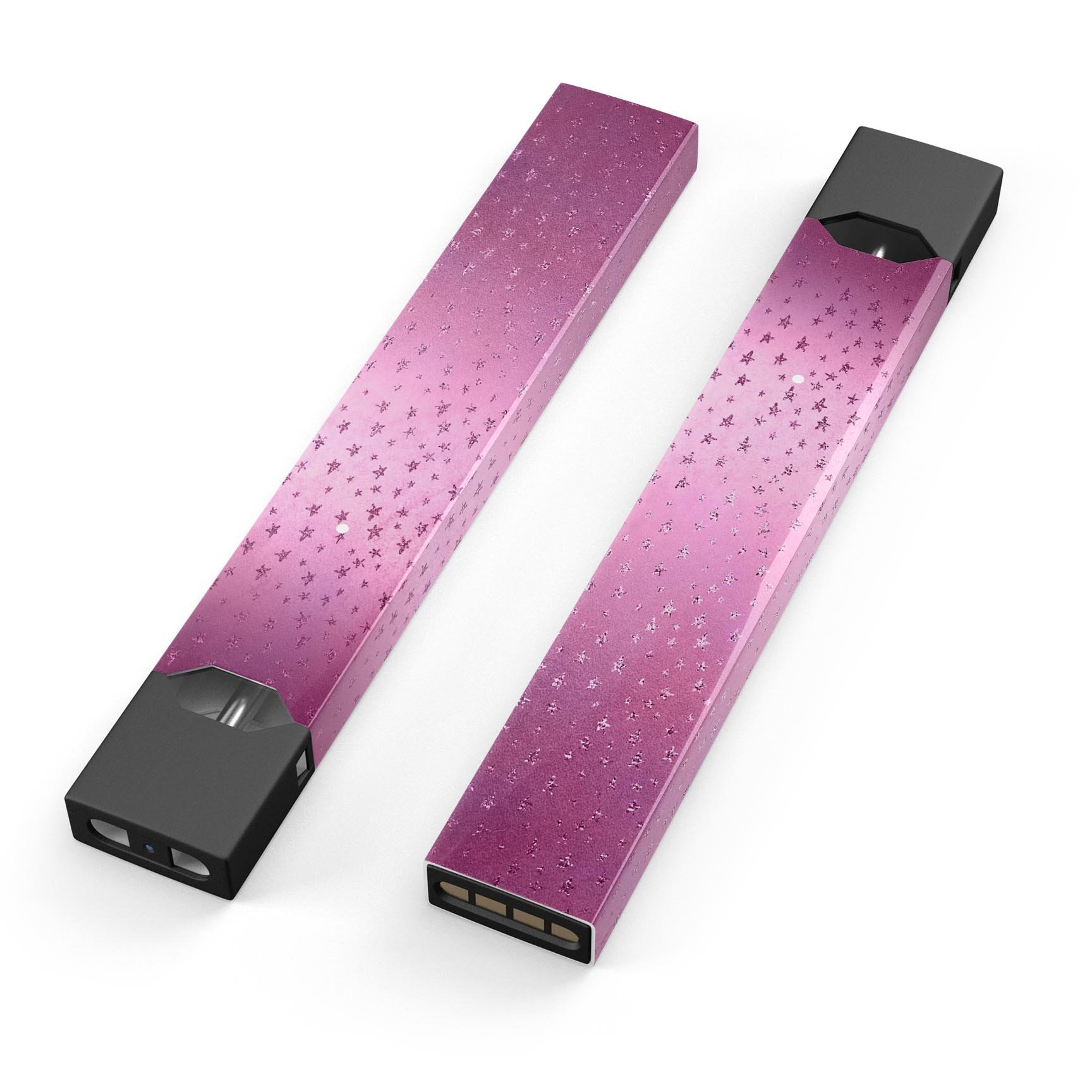 Faded Micro Pink Stars decal skin wrap for JUUL vaping device, showcasing a stylish design with pink stars on a premium vinyl material.
