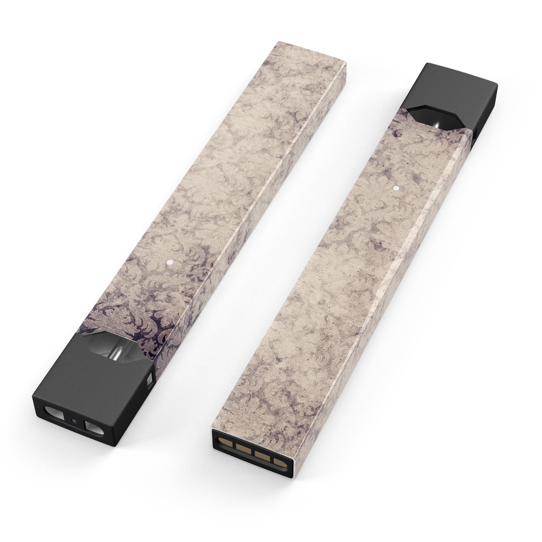 Faded Purple Damask Pattern skin-wrap for JUUL vaping device, showcasing intricate design and premium quality.