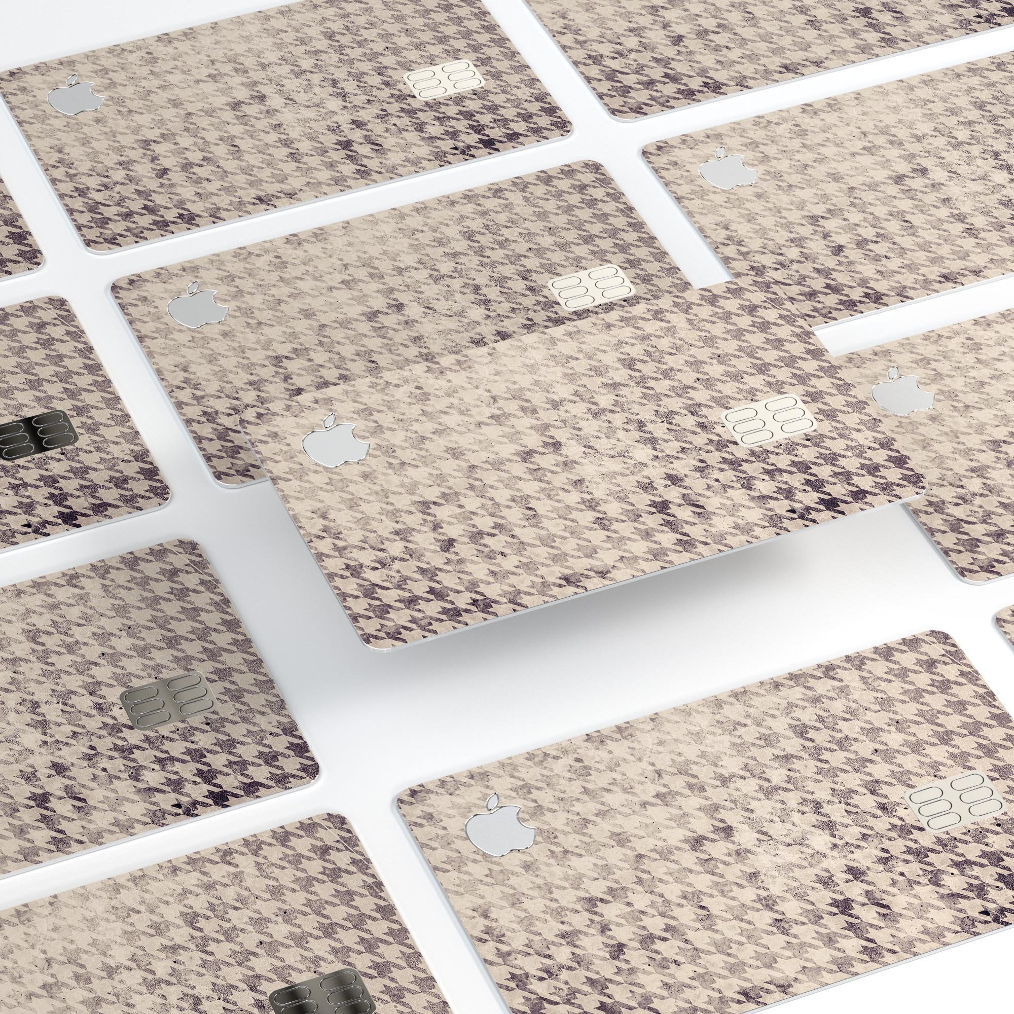 Faded Sharp Black and White Pattern decal for Apple Card, showcasing a stylish design with premium vinyl material.