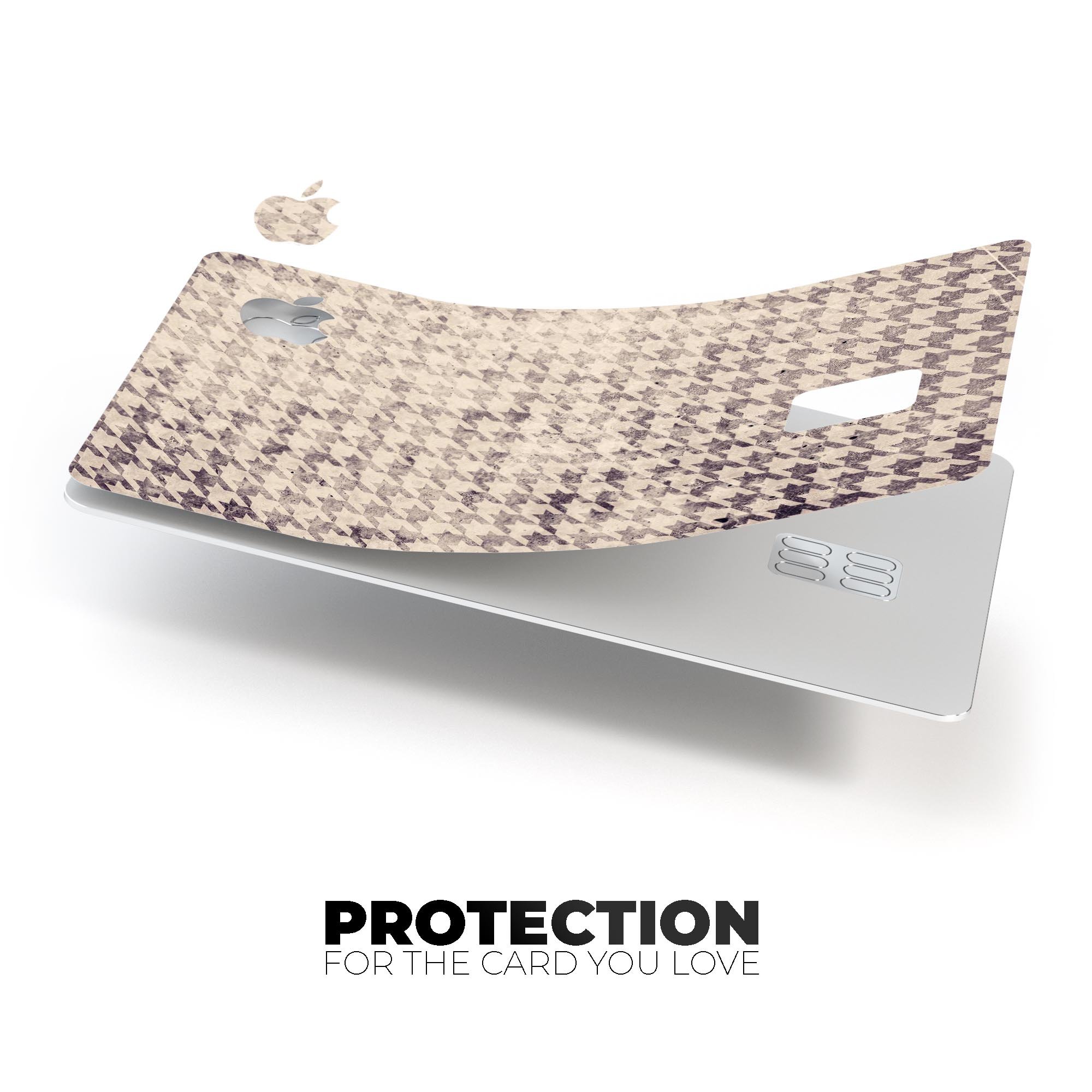 Faded Sharp Black and White Pattern decal for Apple Card, showcasing a stylish design with premium vinyl material.